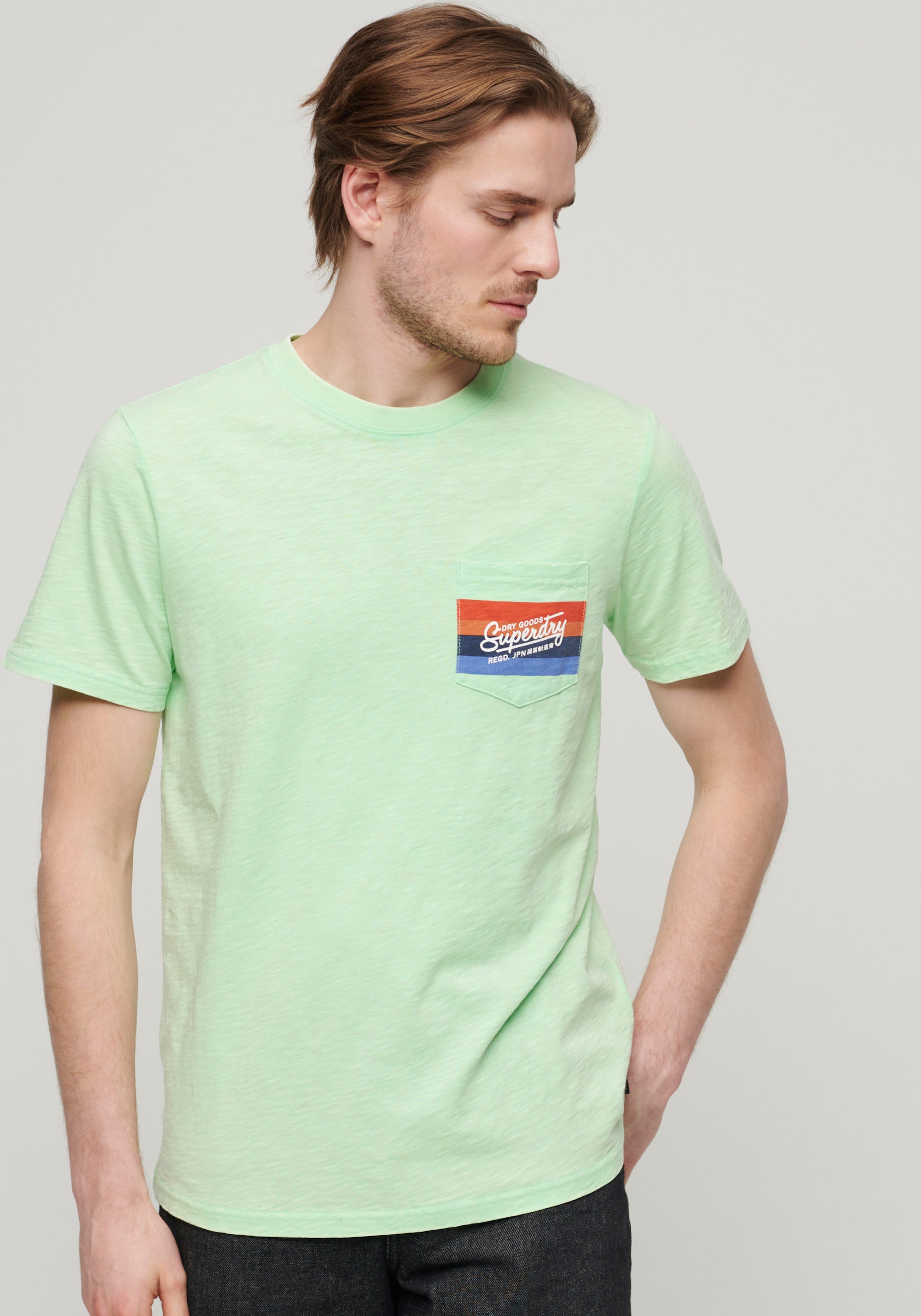 Superdry Print-Shirt "SD-CALI STRIPED LOGO T SHIRT"