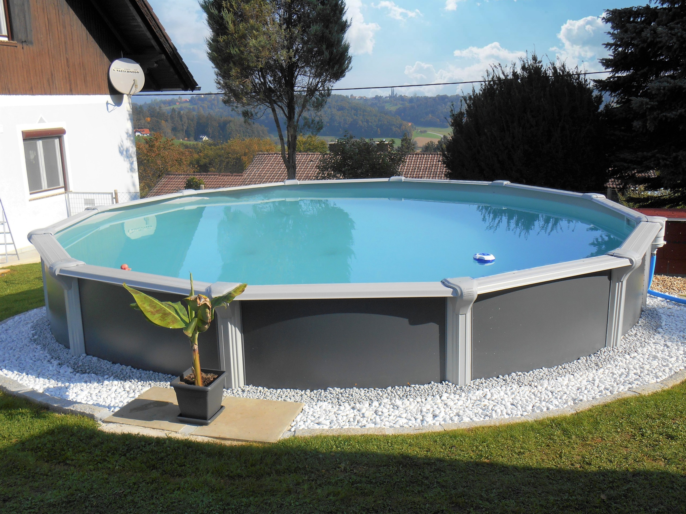 KWAD Rundpool "Green line Evolution" 4,6x1,32 Design Folie in blau, sand od günstig online kaufen