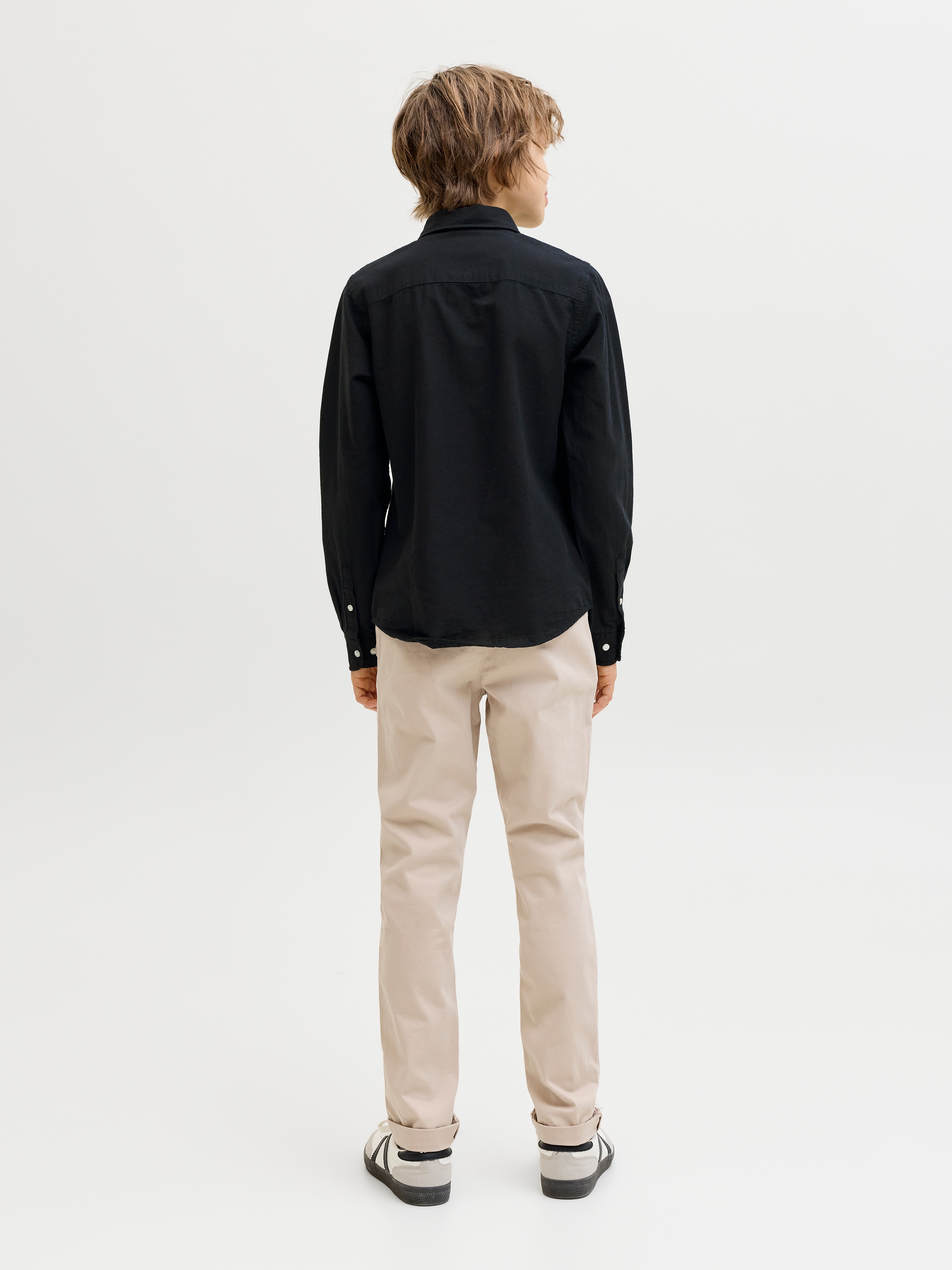 Jack & Jones Junior Langarmhemd »JJEBREEZE LINEN BLEND SHIRT L/S SN JNR«
