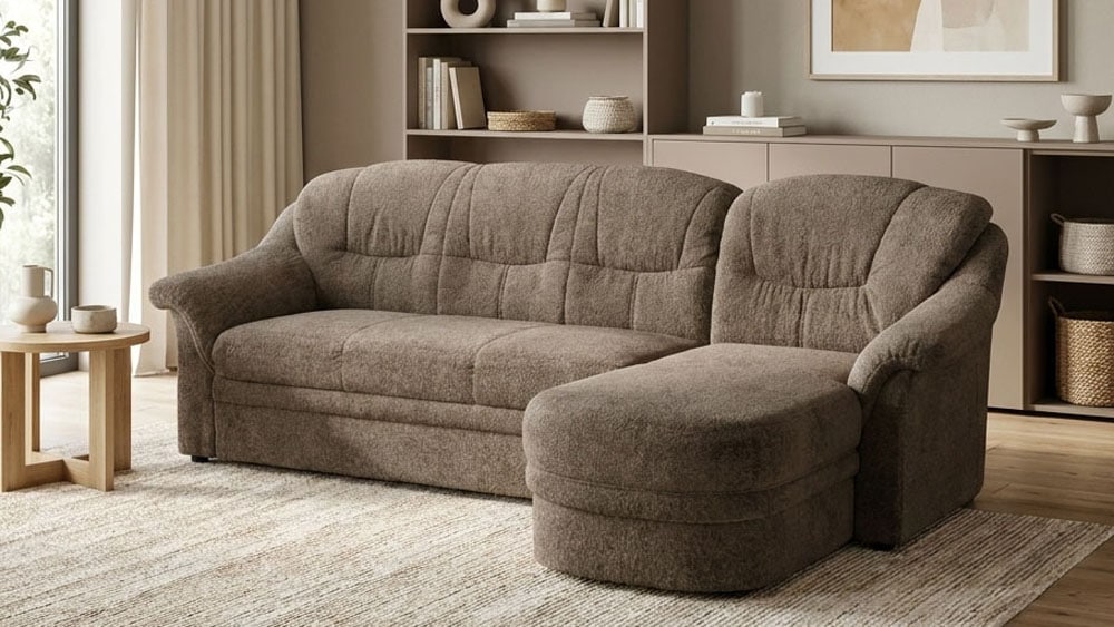 OTTO home Ecksofa "Nyborrg 234 x 142 cm, auch mit Schlaffunktion, formschön & stabil" L-Form, aus haustierfreundlichem Pet Friendly Bezug