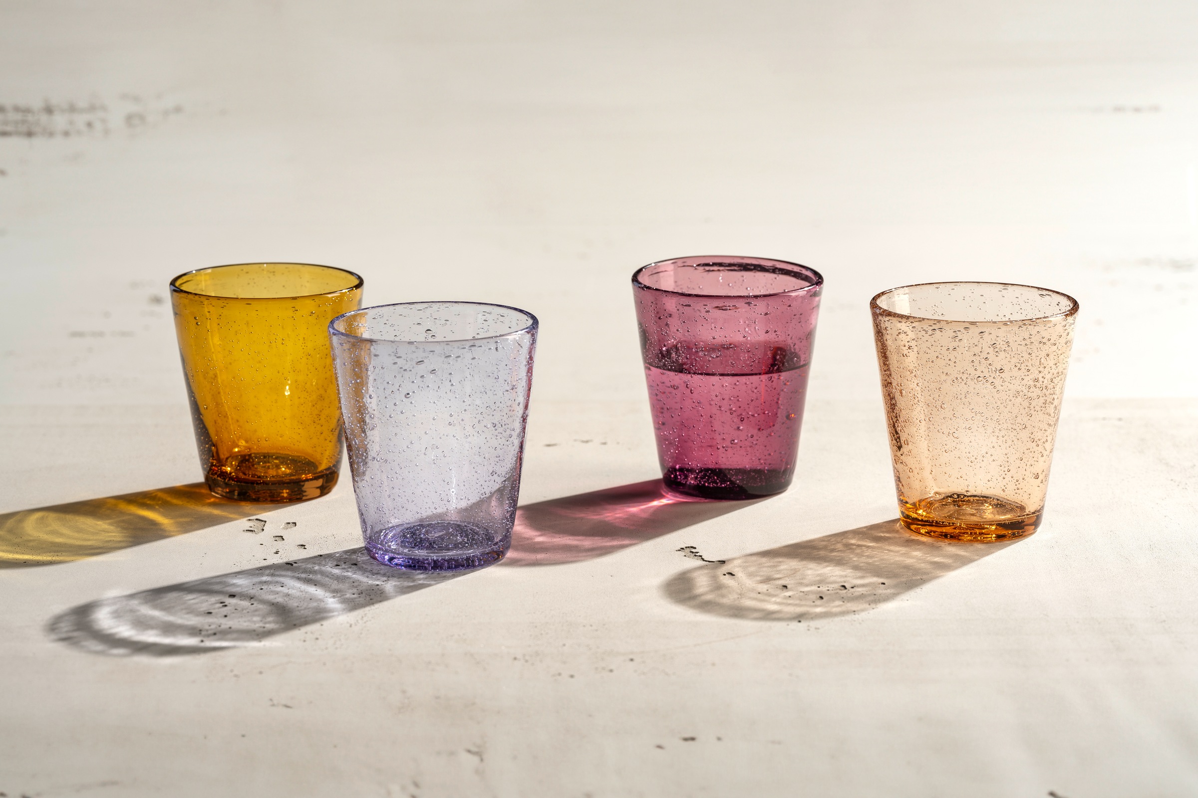 LEONARDO Gläser-Set »Trinkglas BURANO, 330 ml, 4er-Set«, (Set, 4 tlg.), aus mundgeblasenem Schaumglas