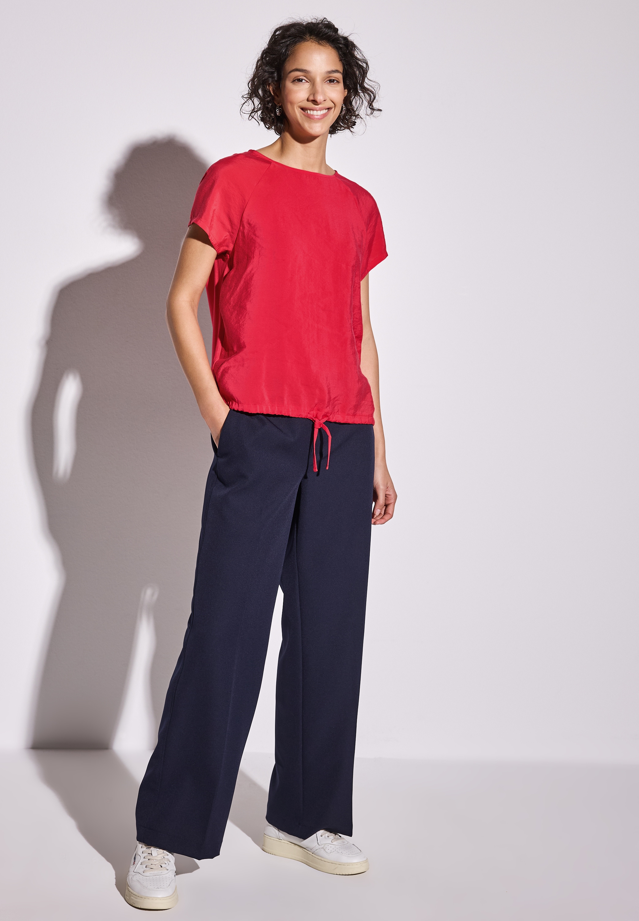 STREET ONE T-Shirt, mit Tunnelzug am Saum