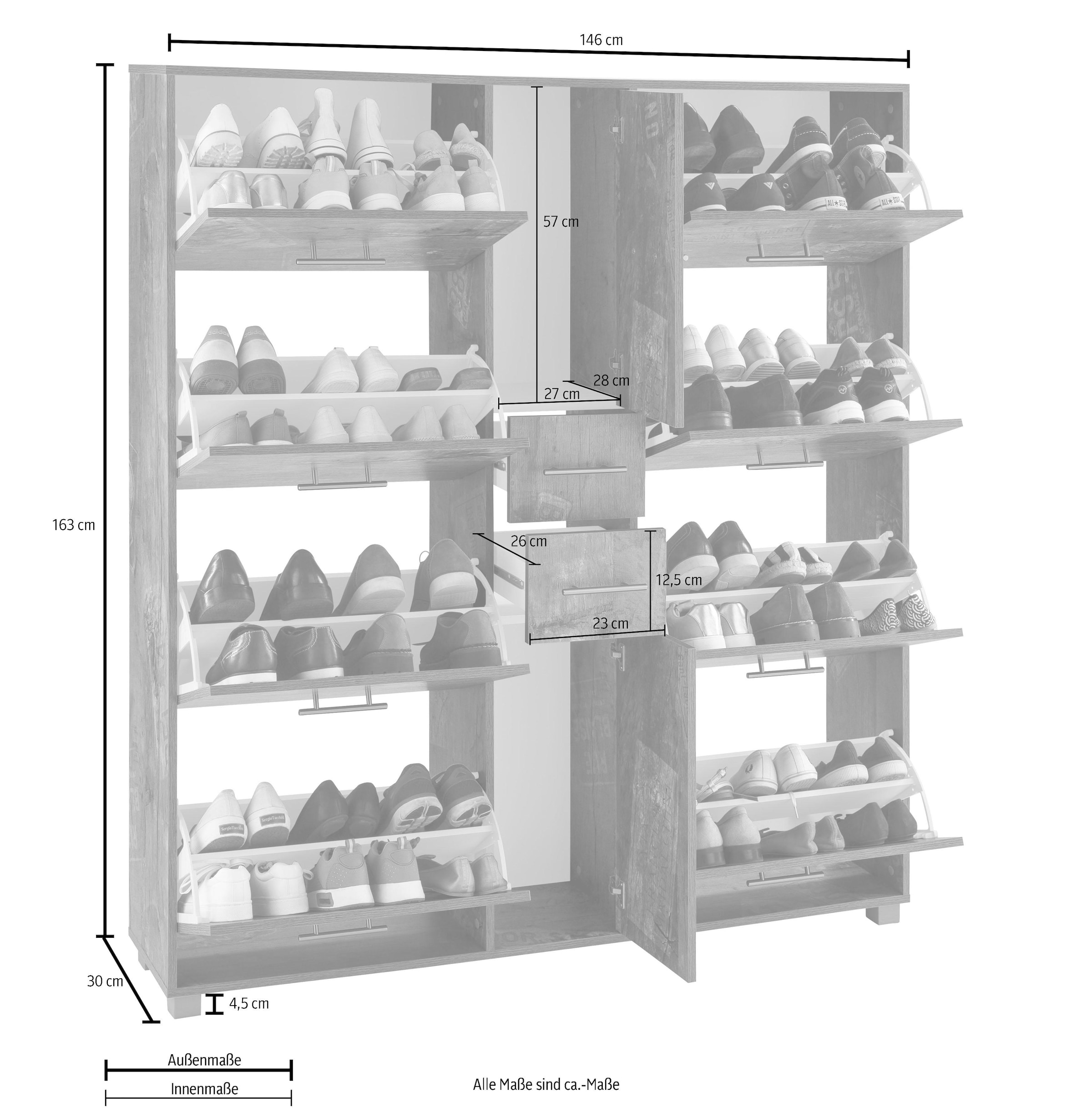 Doppelschuhtrommeln Schuhschrank »Pisa«, BAUR Schildmeyer | mit