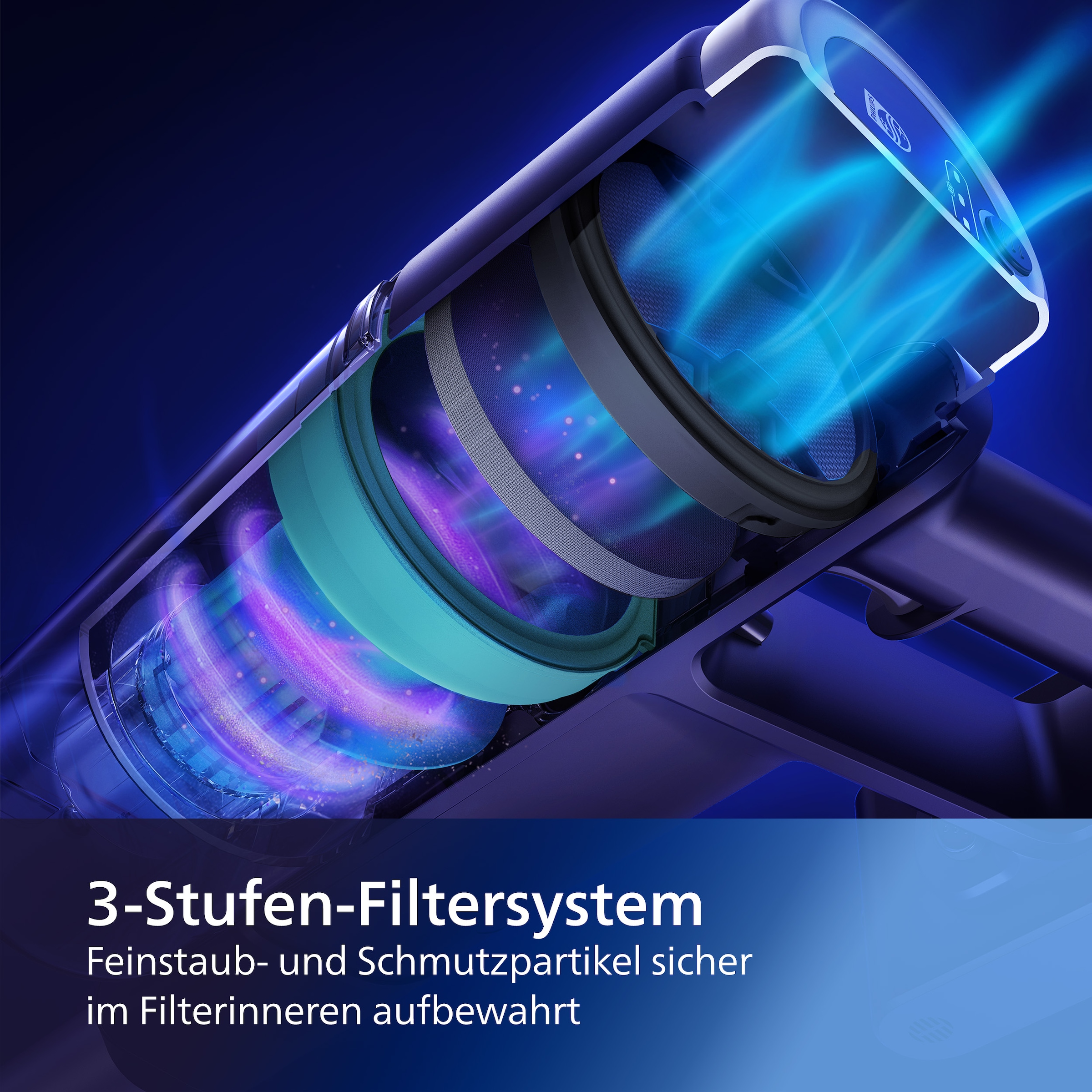 und 3000 Laufzeit Akku-Hand-und Minuten Series«, Stielstaubsauger | Motor, Philips zu bis BAUR mit »XC3031/01 60 LED-Düse digitalem