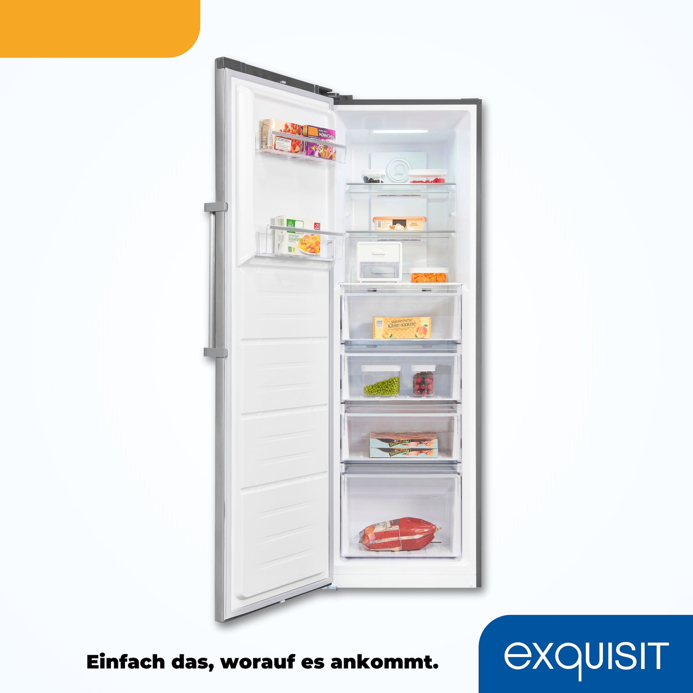 exquisit Gefrierschrank »GS295-NF-H-040D«, 185 cm hoch, 60 cm breit