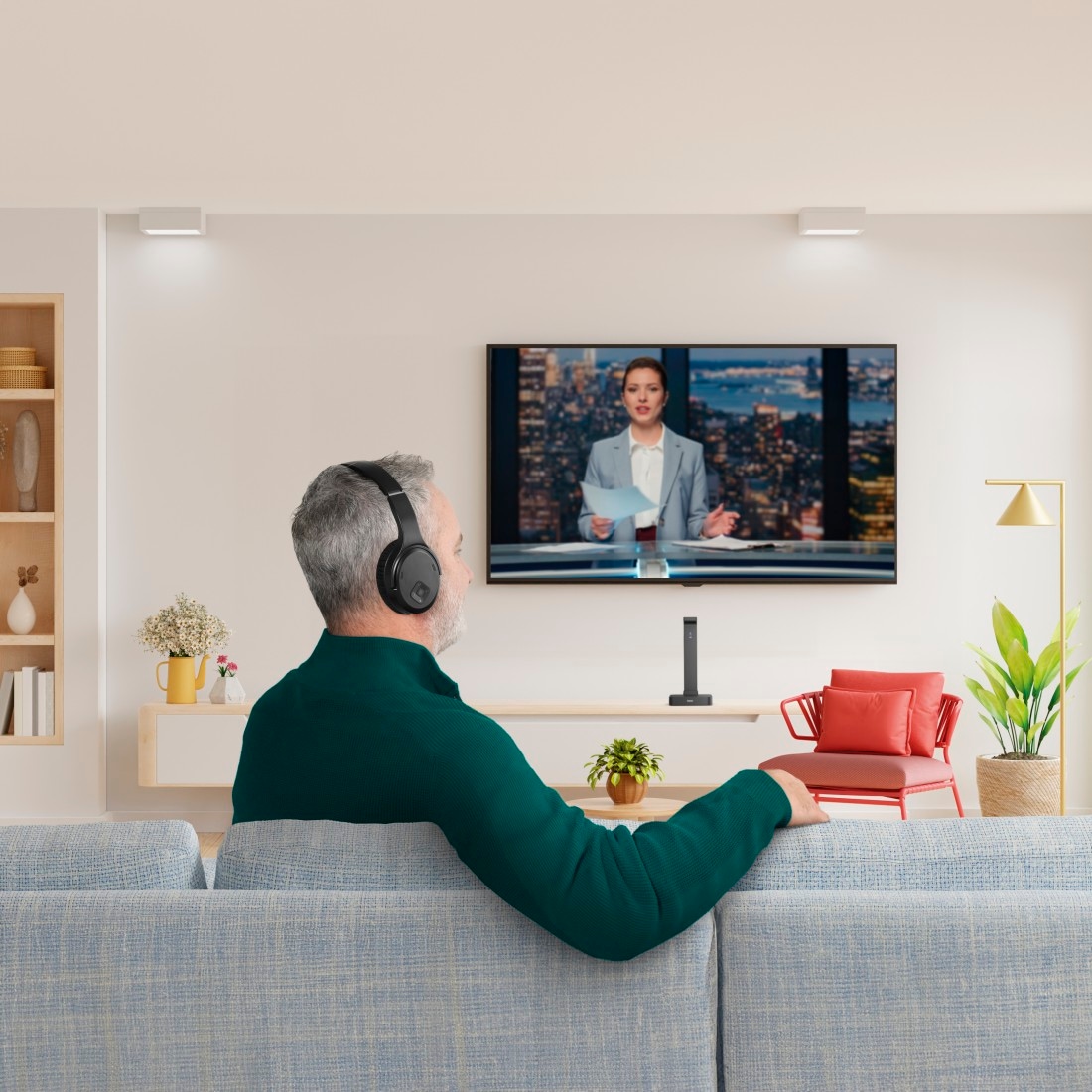 Hama HiFi-Kopfhörer »TV-Kopfhörer (kabellos, 2,4-GHz-Verbindung, 16 h Akku, Voice-Mode)«, Bluetooth