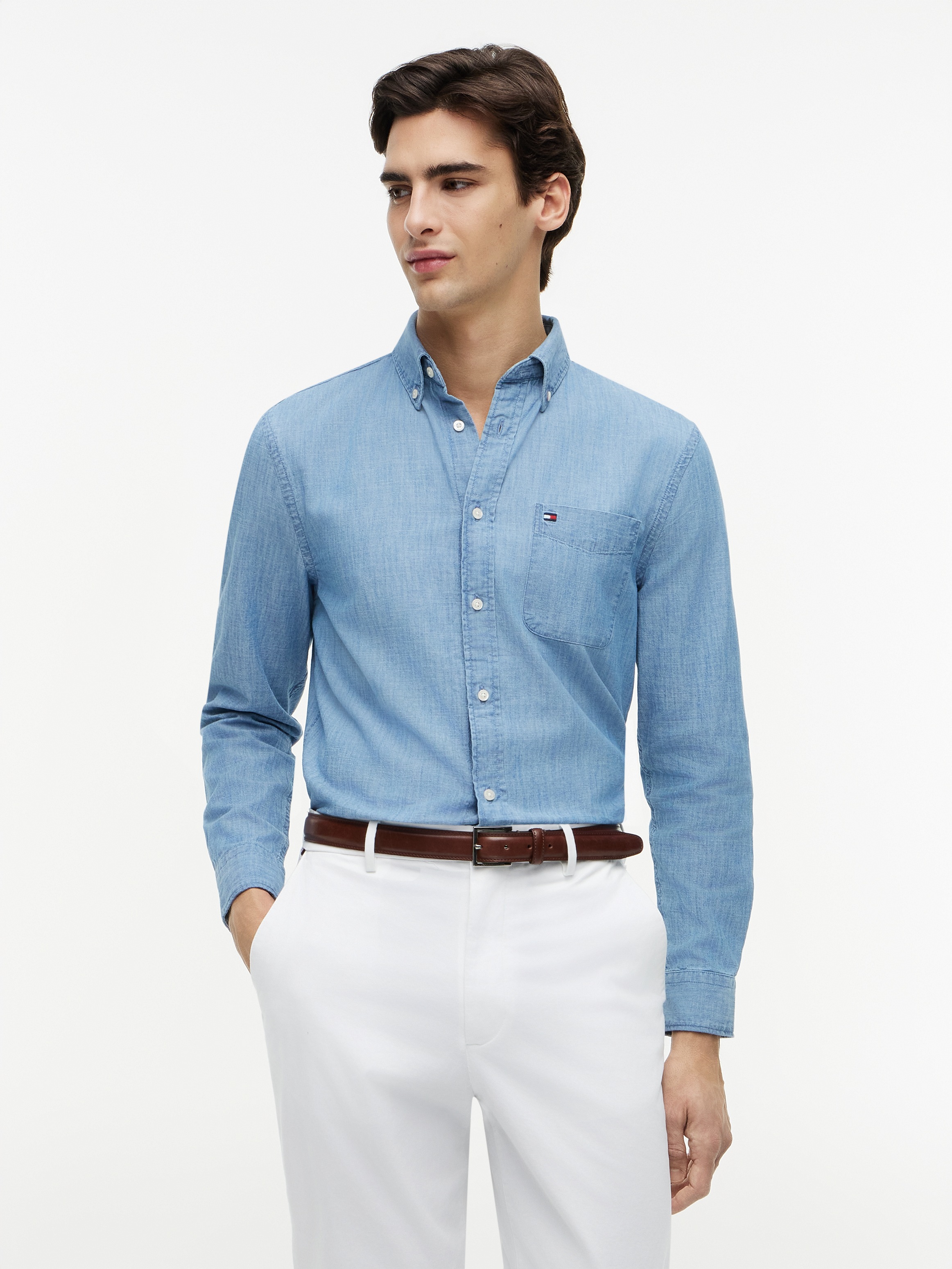 Tommy Hilfiger Langarmhemd "CHAMBRAY POCKET Regular Fit" günstig online kaufen