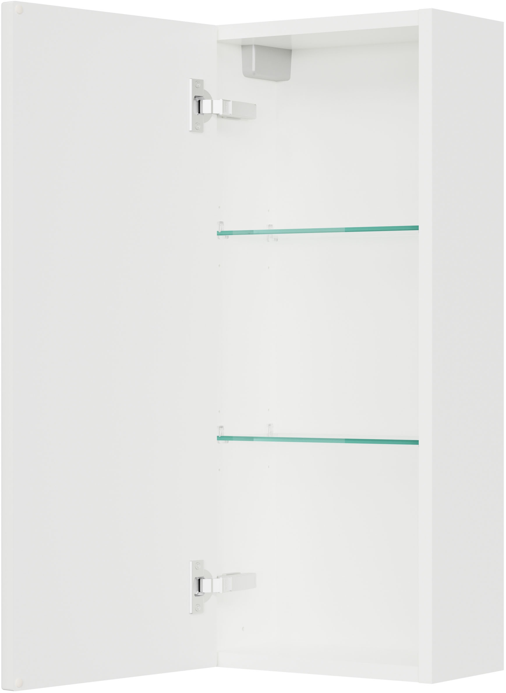 Saphir Hängeschrank »Serie 4010 Wand-Badschrank 30 cm breit mit 1 Tür, 2 Glas-Einlegeböden«, Badezimmer-Hängeschrank inkl. Türdämpfer, Wandschrank 70 cm hoch