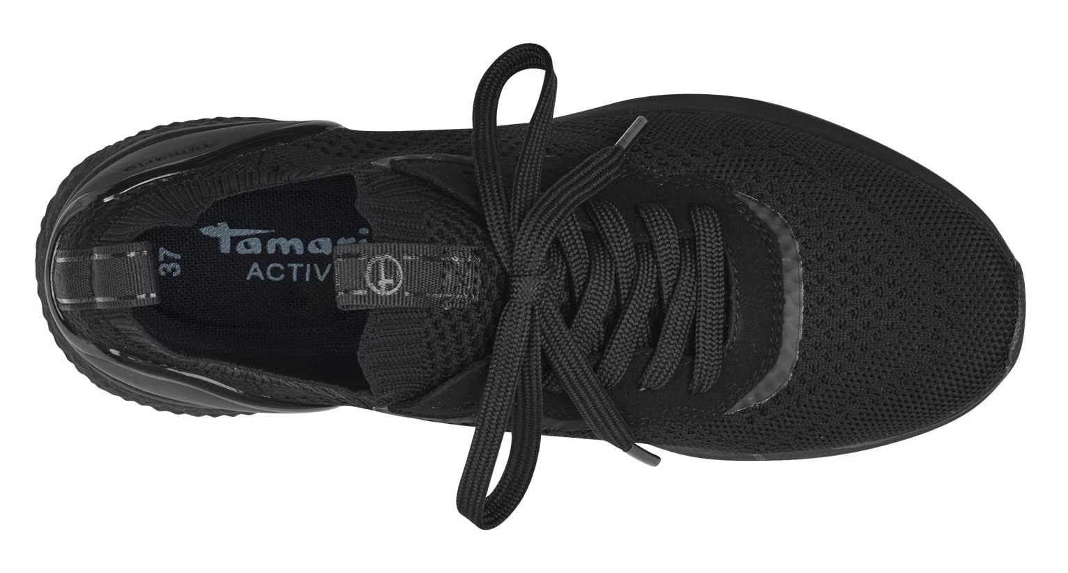 Tamaris Slip-On Sneaker, Freizeitschuh, Halbschuh, Schnürschuh mit aufgesetzer Zierschnürung