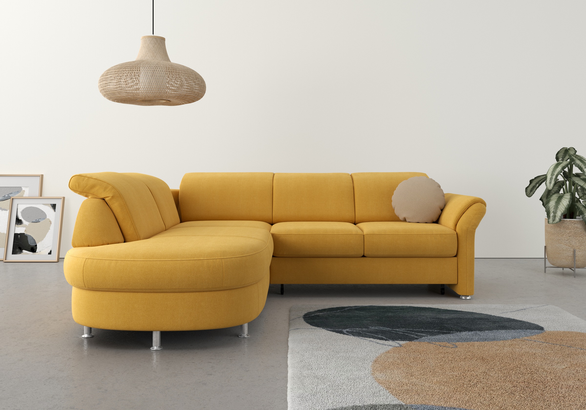 sit&more Ecksofa »Apulia L-Form«, wahlweise Bettfunktion, Bettkasten und Kopf- und Armteilverstellung