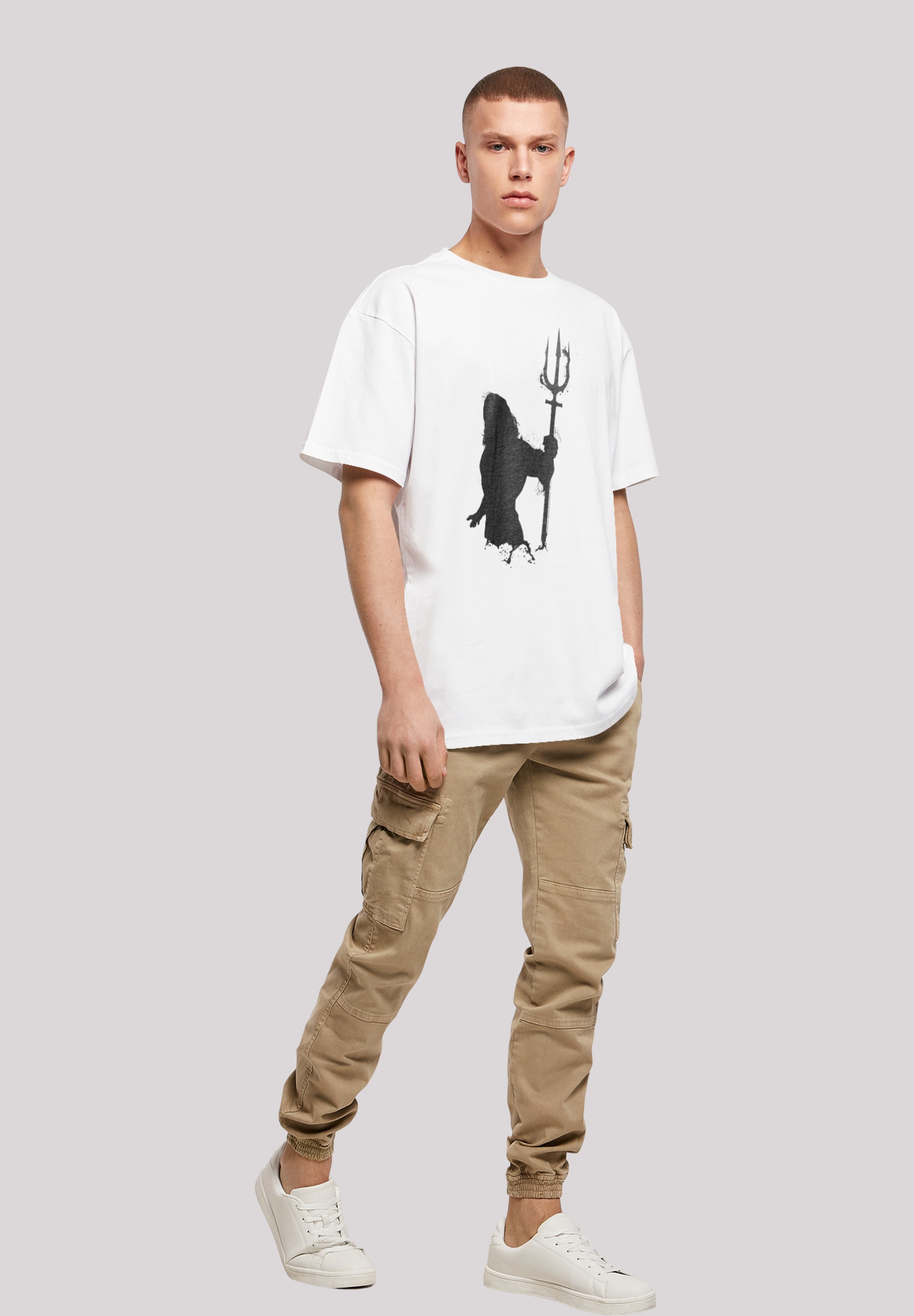 F4NT4STIC T-Shirt »DC Comics Boys Aquaman Mono Silhouette«, Print
