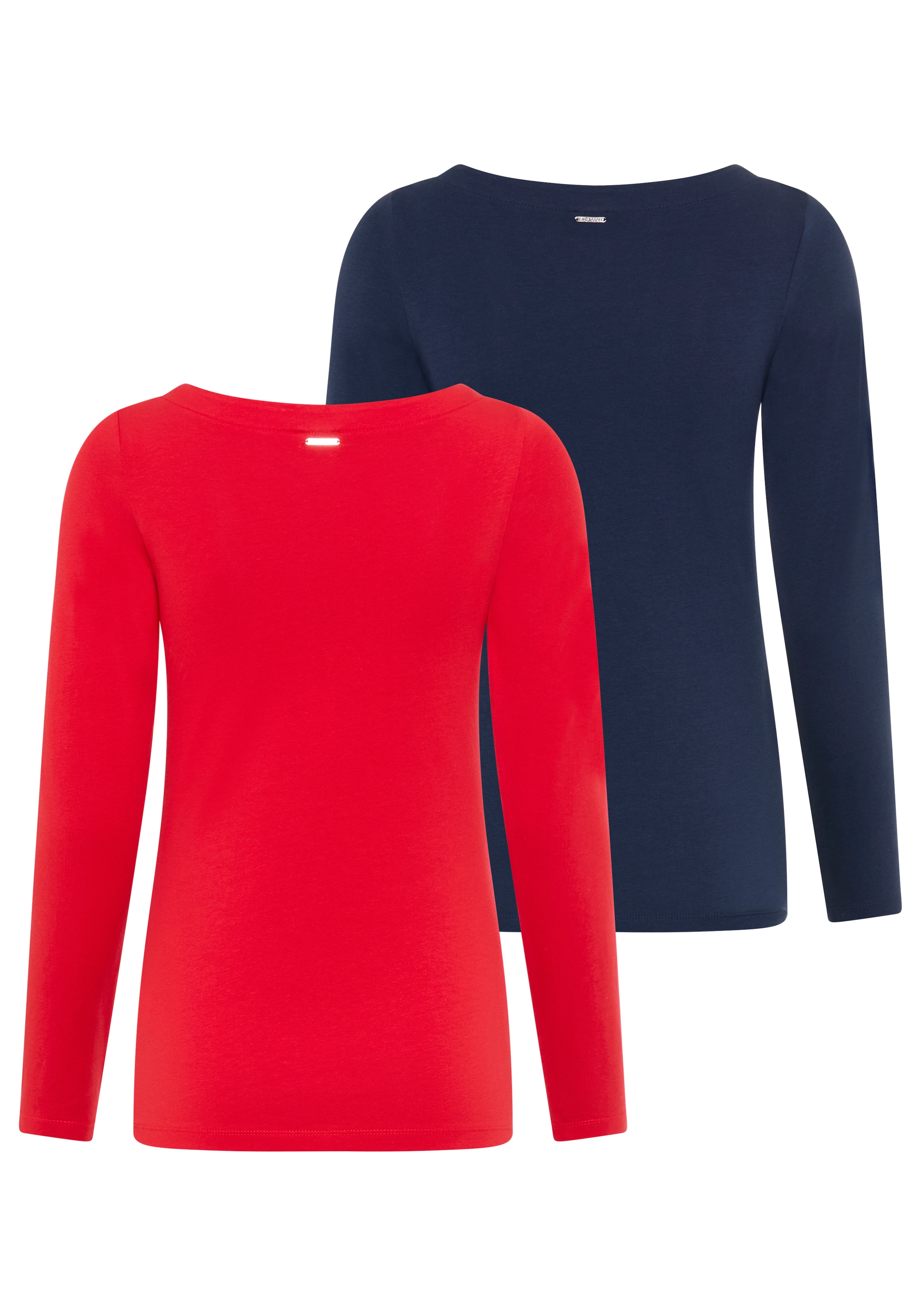 Laura Scott Longsleeve »mit U-Boot Ausschnitt« Packung, 2er-Pack,  im Sparset, figurbetonte Passform, hüftbedeckende Länge