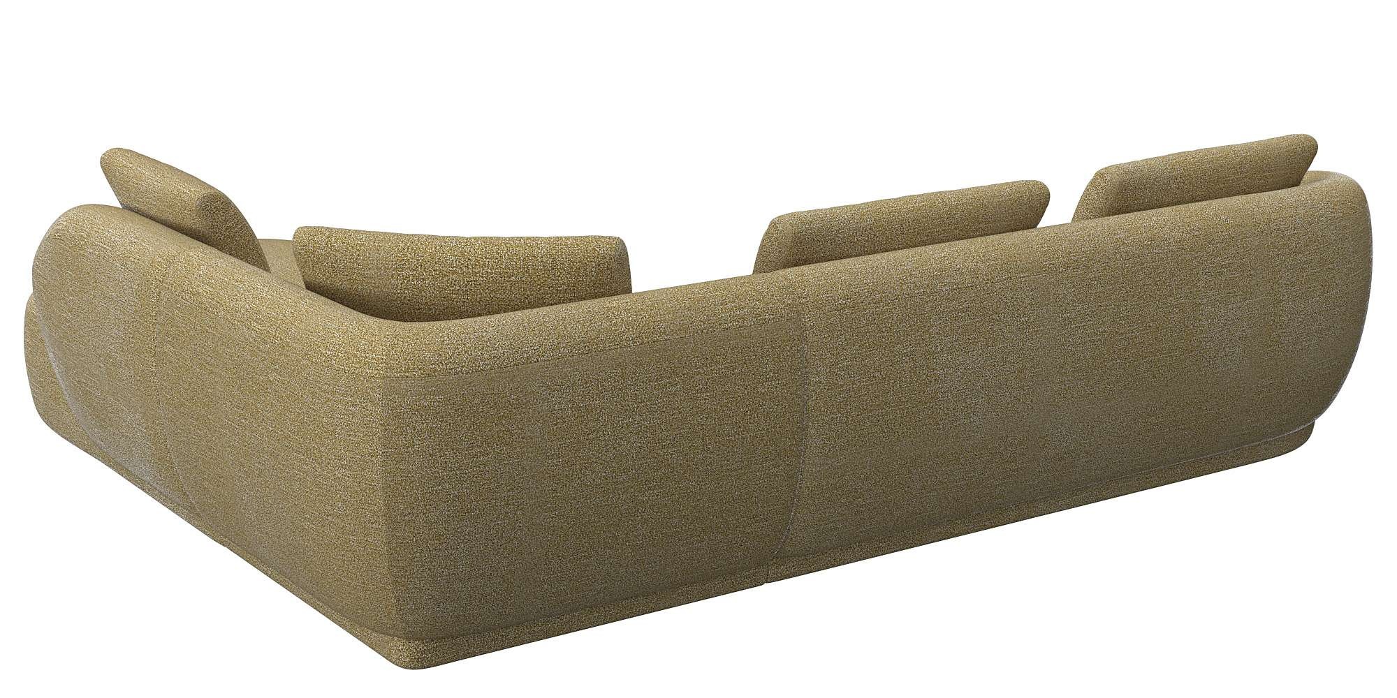 FLEXLUX Ecksofa »Torino, rund, L-Form, Sofa-Ecke mit Ottomane«, Modernes, organisches Sofa-Design, Kaltschaum, Wellenunterfederung