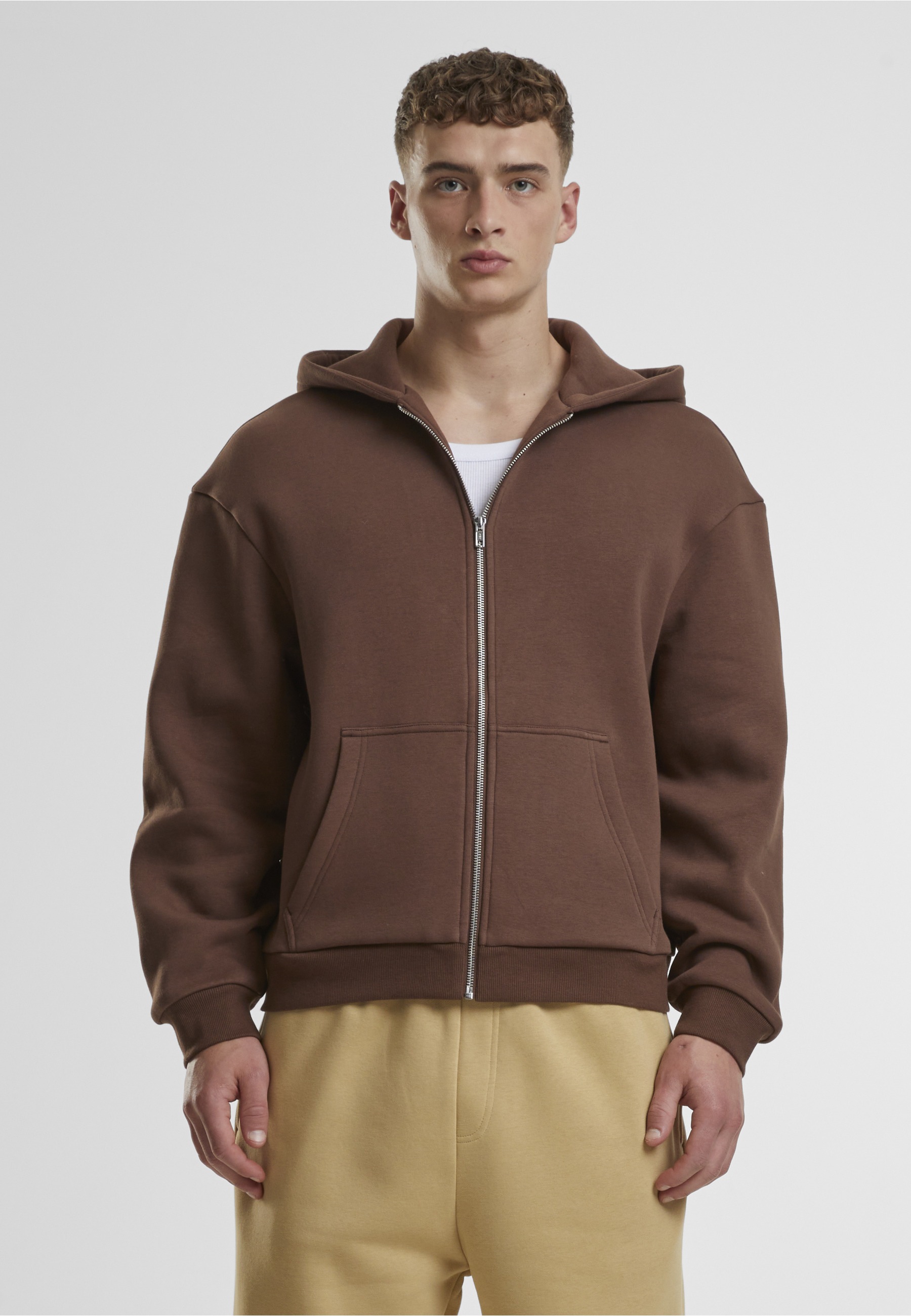 URBAN CLASSICS Strickpullover "Urban Classics Fluffy Zip Cardigan" 1 tlg. günstig online kaufen