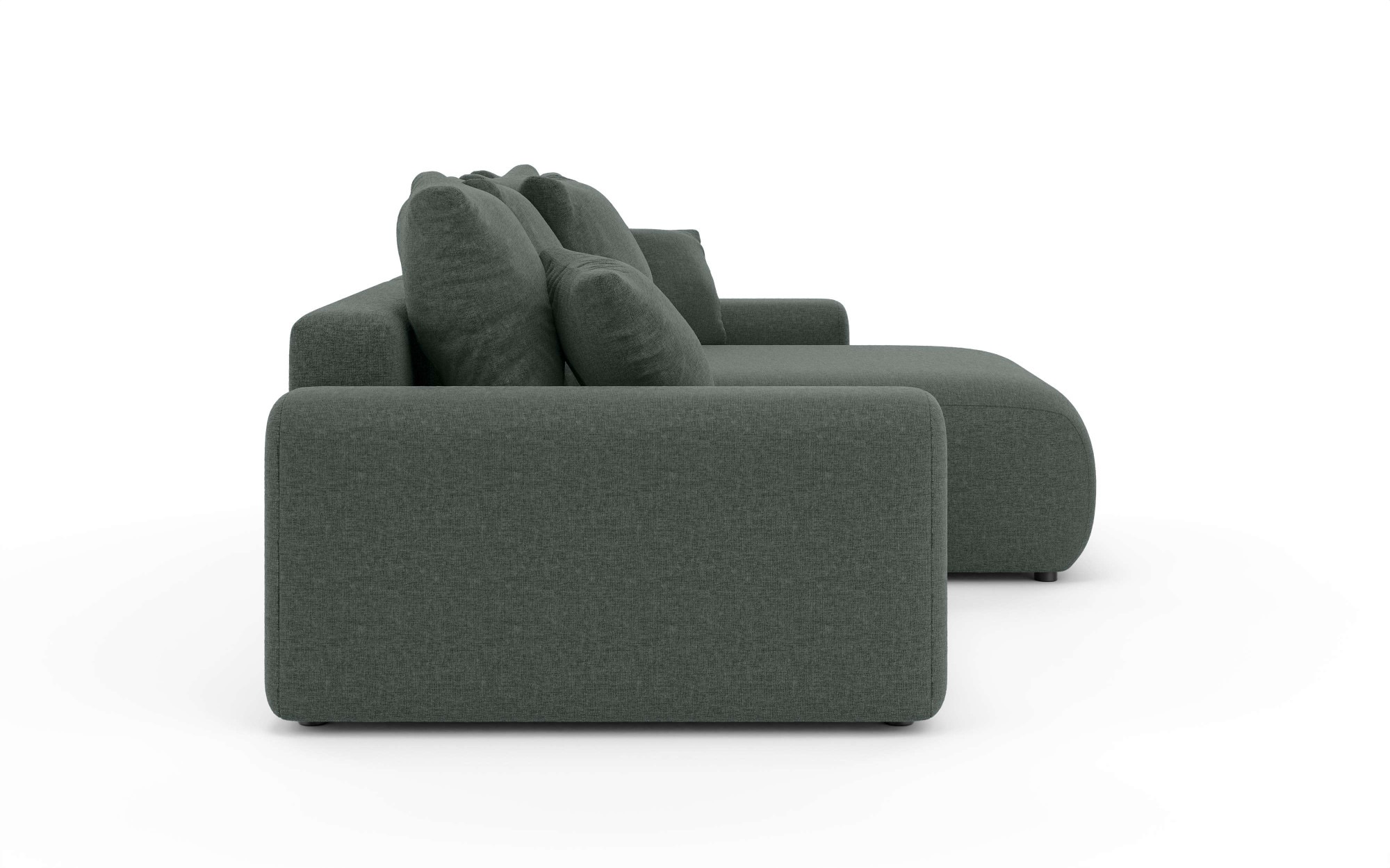 Home affaire Ecksofa »LAKESIDE klein mit Bettfunktion und Bettkasten, B/T/H 235/142/84 cm«, L-Form, Recamiere beidseitig montierbar, mit Wellenunterfederung