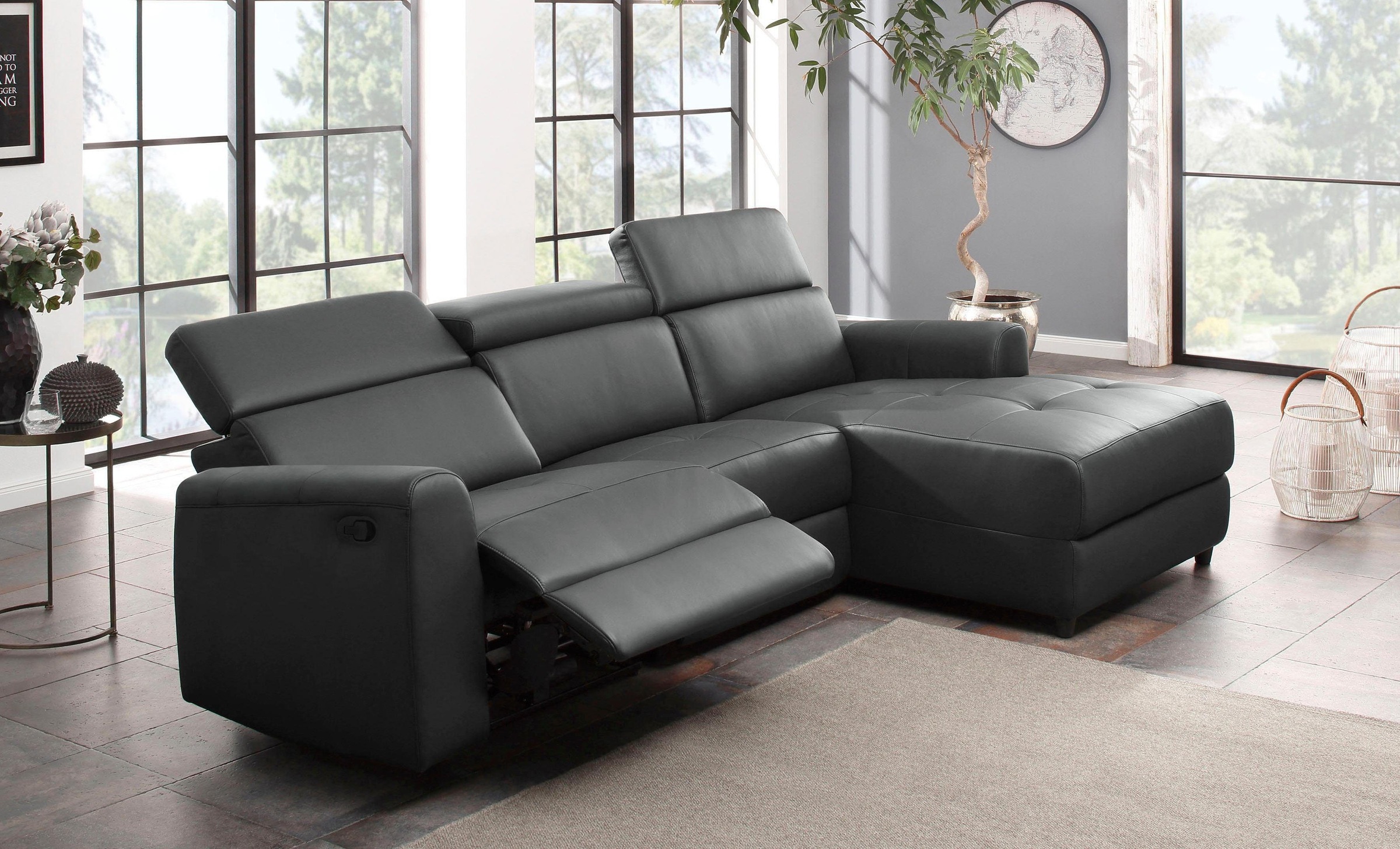 Home affaire Ecksofa »Sentrano, L-Form,«, 275 cm, man. o. elektr. Relaxfunktion und USB/Kopfverstellung