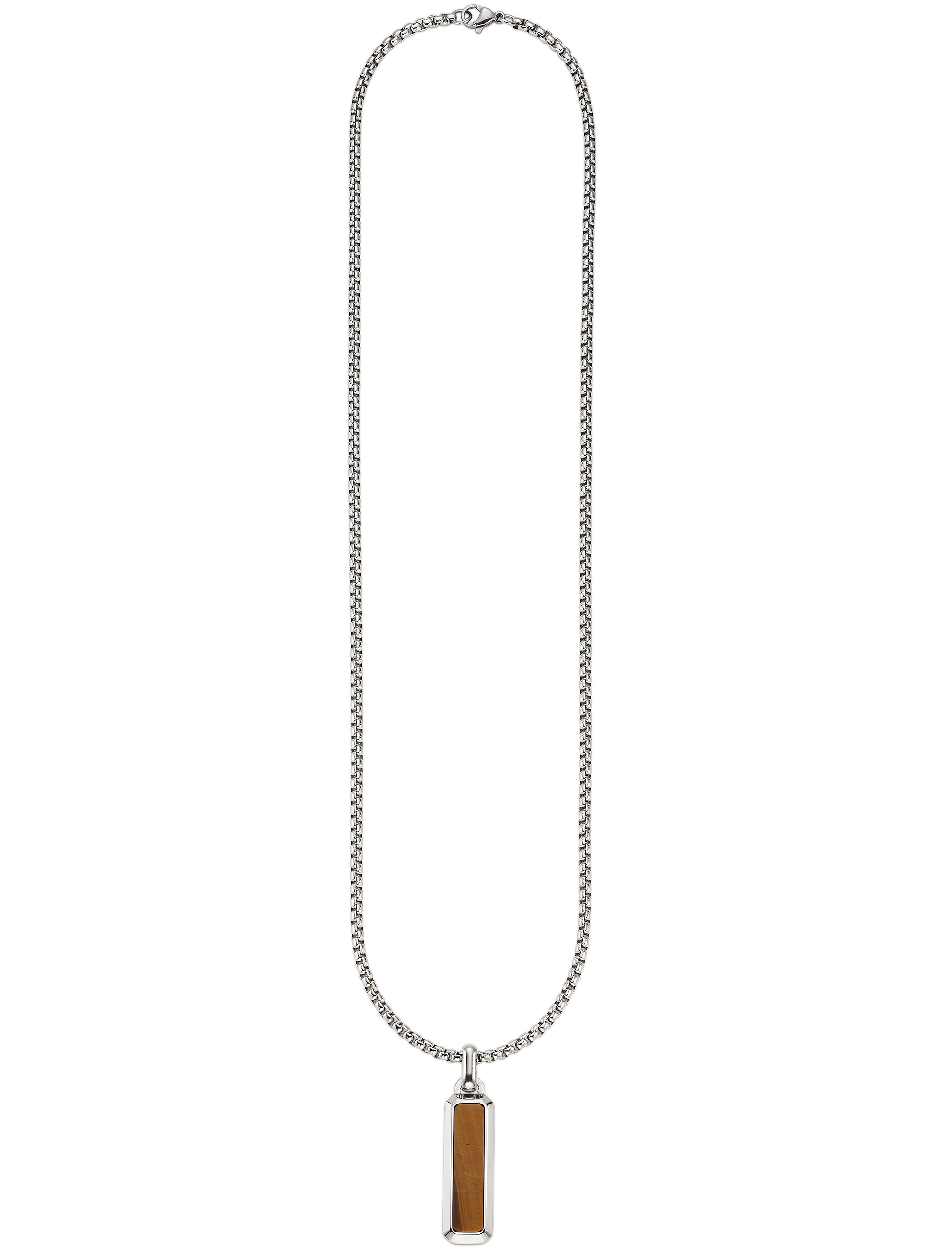 Bruno Banani Kette mit Anhänger »Edelstahlkette mit Stabanhänger Tigerauge« mit Tigerauge