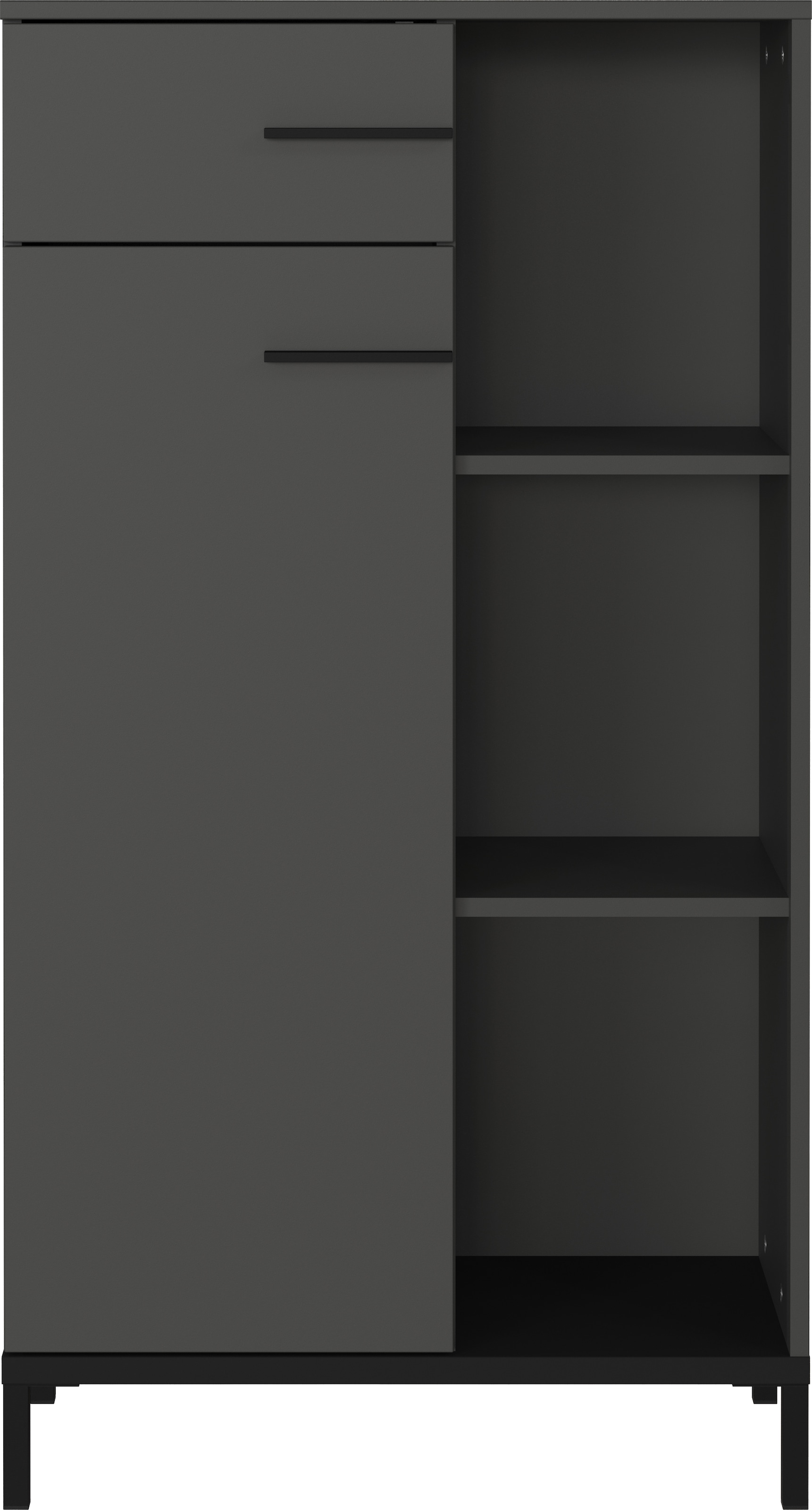 GERMANIA Aktenschrank »GW-Rovigo mit offenem Regal & Schublade,«, (1 St.), spiegelverkehrt montierbar, Höhe 120 cm, Made in Germany
