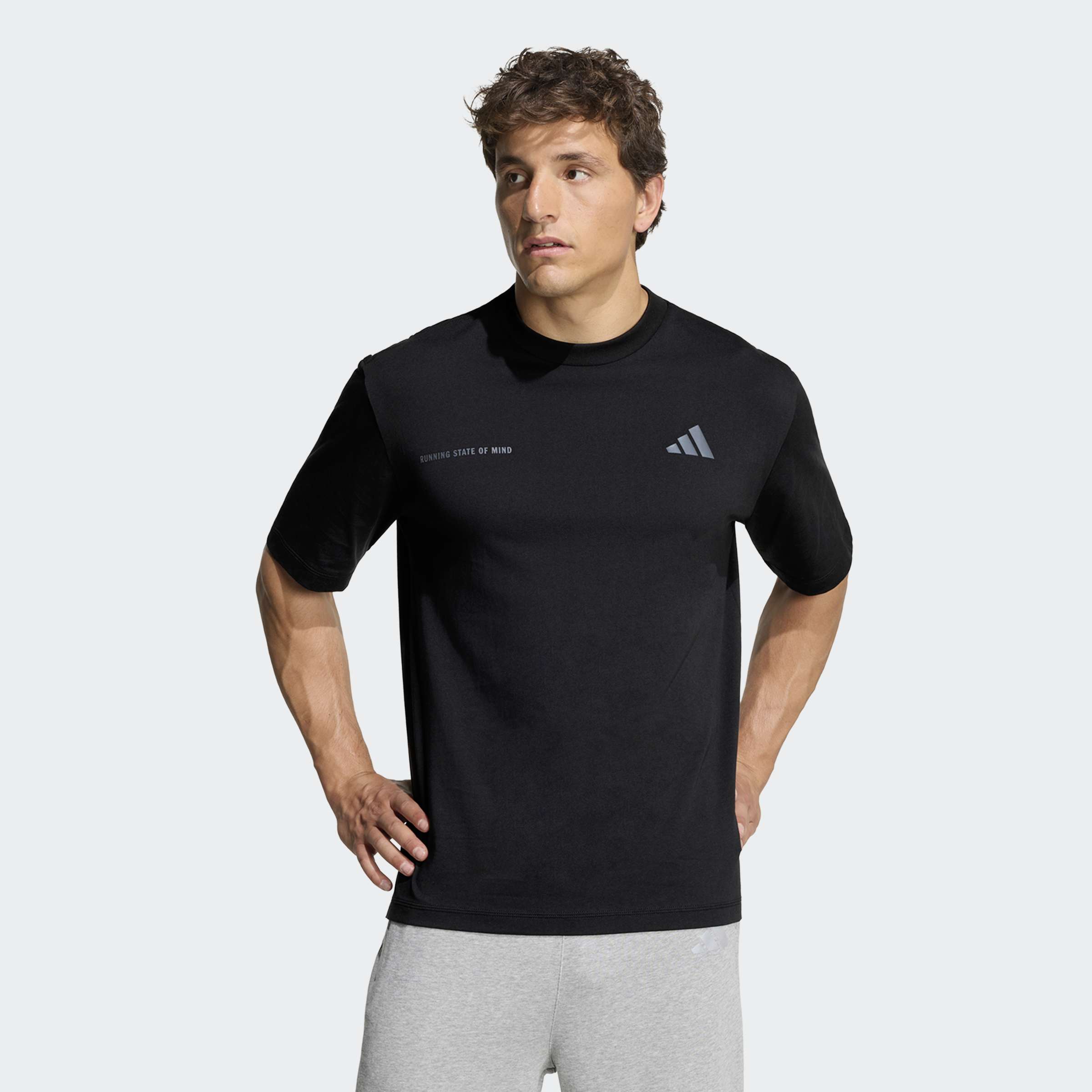 adidas Performance Laufshirt "ADI365 RUNNING COMMUNITY" für Erwachsene, ohne Verschluss, aus Baumwolle, mit Rundhalsausschnitt