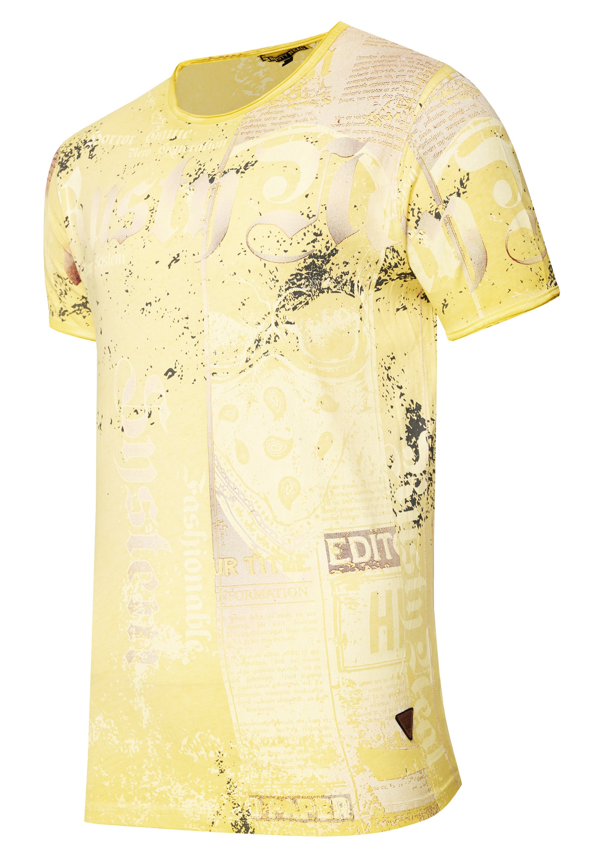 Used-Look kaufen mit | im Neal Rusty BAUR ▷ T-Shirt, Allover-Print