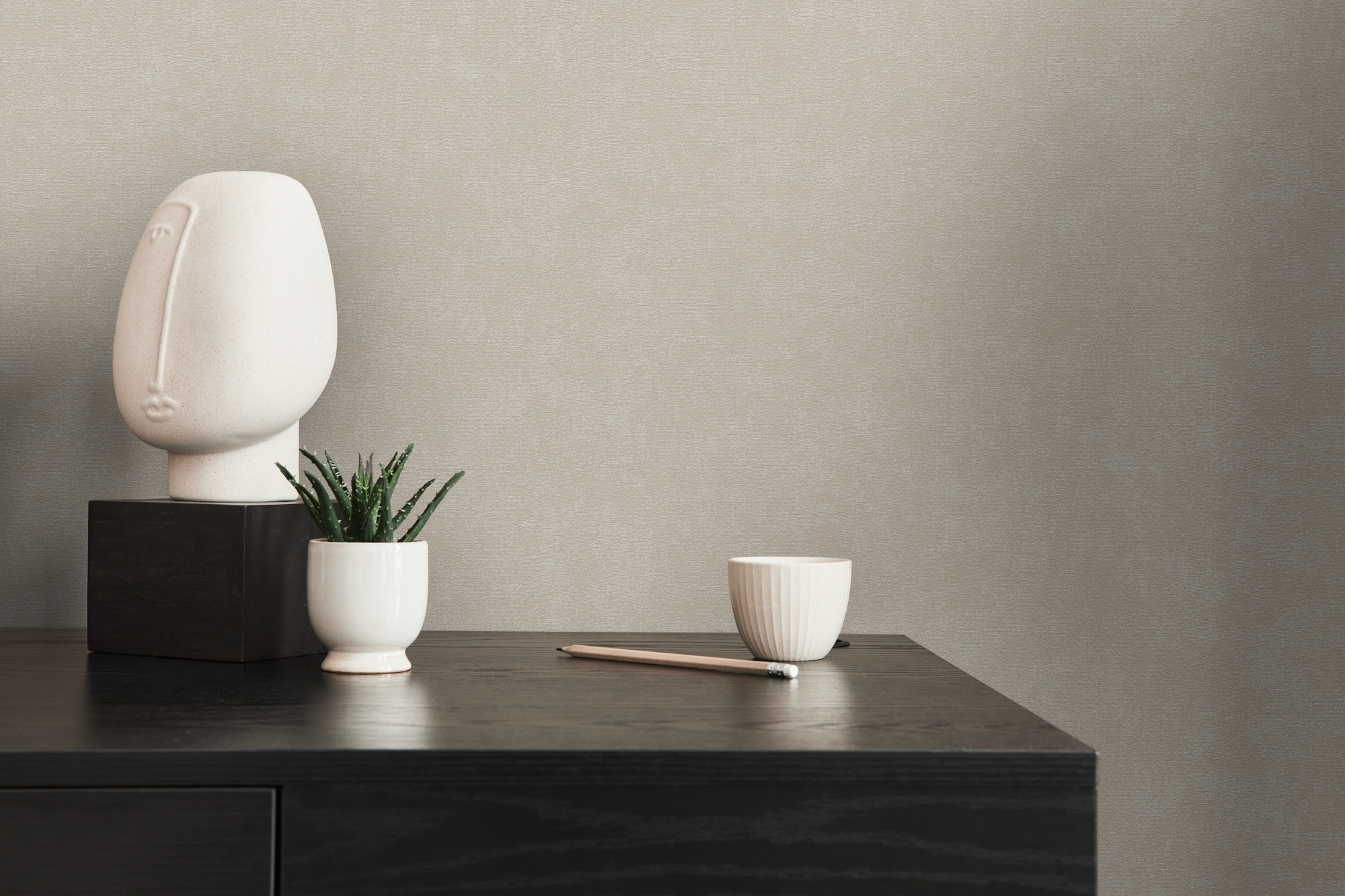 A.S. Création Vliestapete »Casual Living einfarbige Tapete Unitapete mit Struktur Landhaus«, matt, Vliestapete Uni für Schlafzimmer Küche Wohnzimmer Uni Design modern