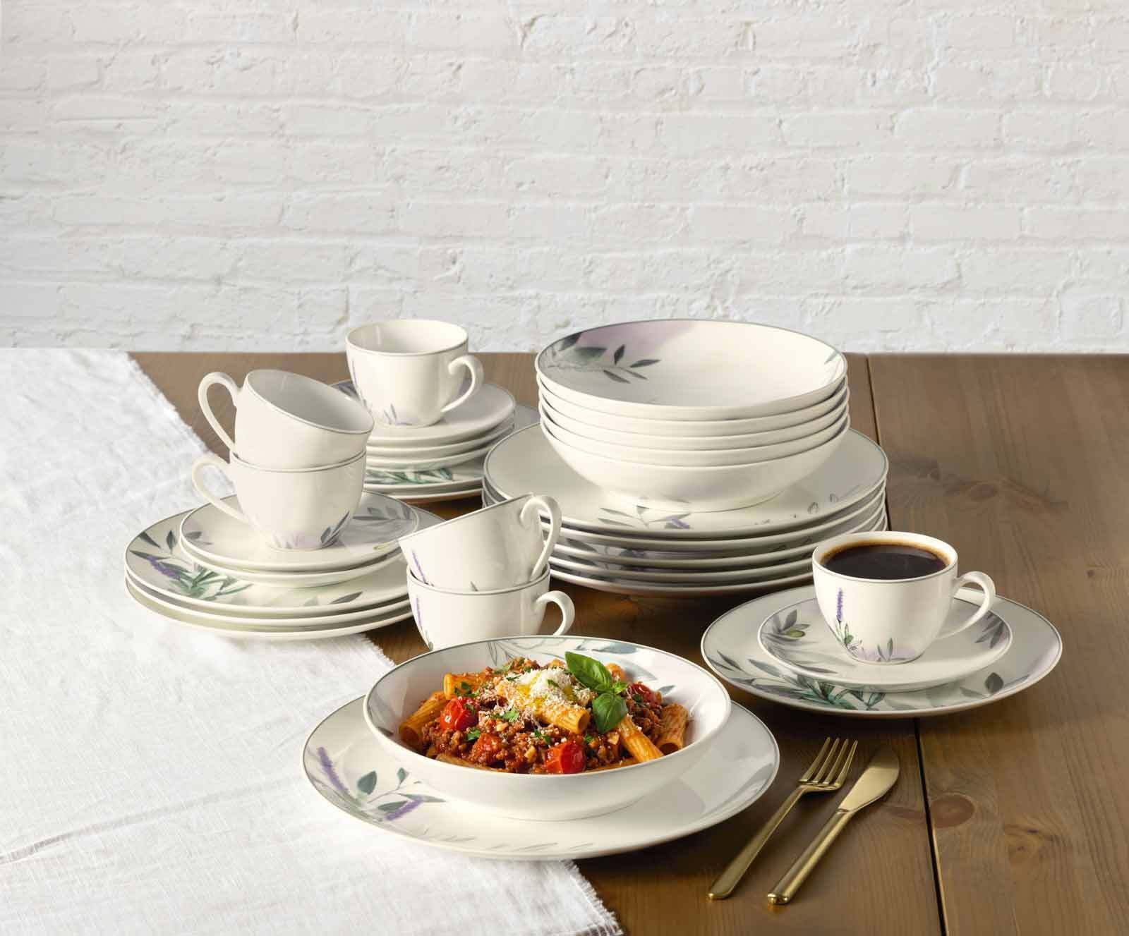 SELTMANN WEIDEN Geschirr-Set "Kombiservice Savona Provence 30er Set bunt-beige", 30, bunt, Geschirr-Sets, Spülmaschinenfest, Mikrowellensicher,