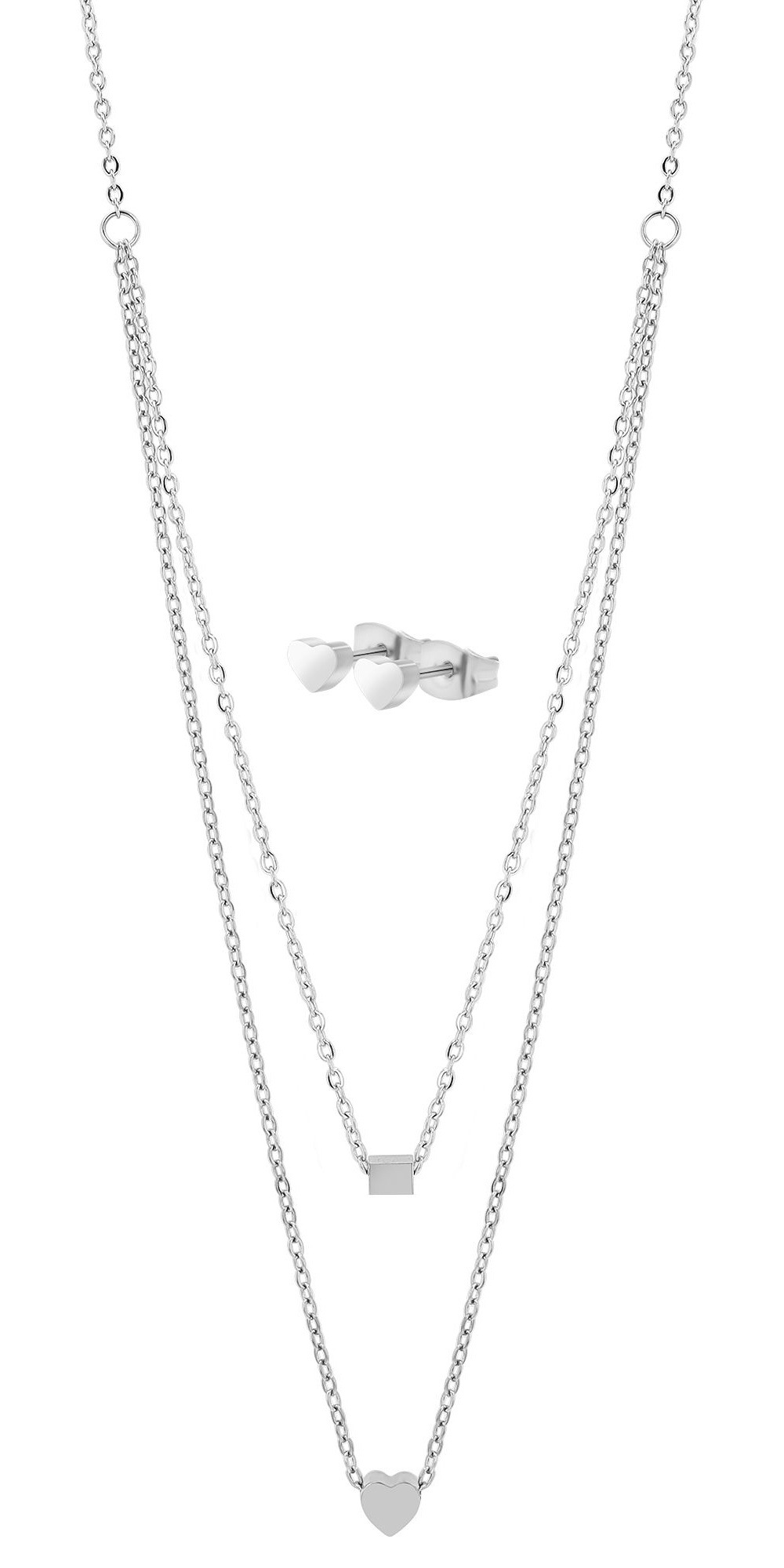 Kette ohne Anhänger ADELIA´S "Damen Halskette aus Edelstahl 45+5", silber, Halsketten, Damen, 50cm, Edelstahl, Perfekt zum Verschenken an besondere Menschen 2