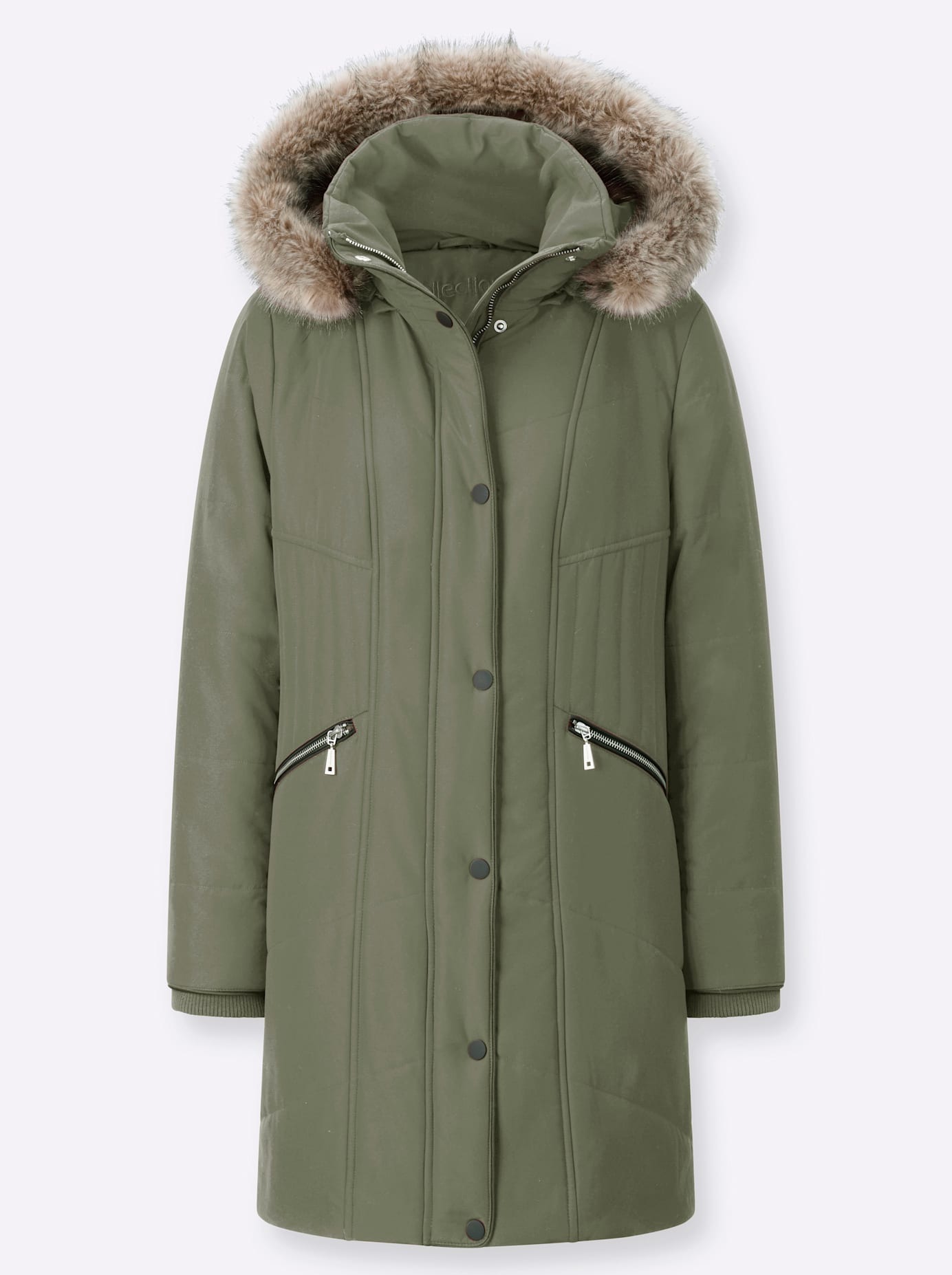 Steppjacke CASUAL LOOKS, Damen, Gr. 24, grün (khaki), 100% Polyester, unifarben, Jacken Steppjacke 2