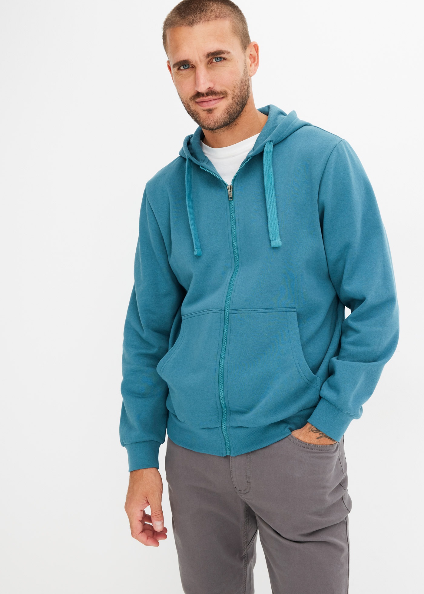 bonprix Kapuzensweatjacke "Kapuzen-Sweatjacke mit Reißverschluss" mit Kapuz günstig online kaufen