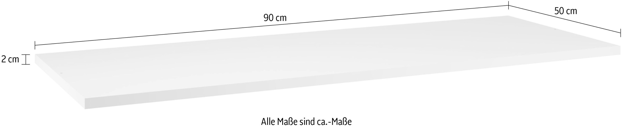 INOSIGN Einlegeboden »Malmo Weiß (1St), nur verwendbar mit Zubehör Inneneinteilung«, für Schwebetürenschrank, Breite 90 cm, Tiefe 50 cm, Höhe 2,2 cm