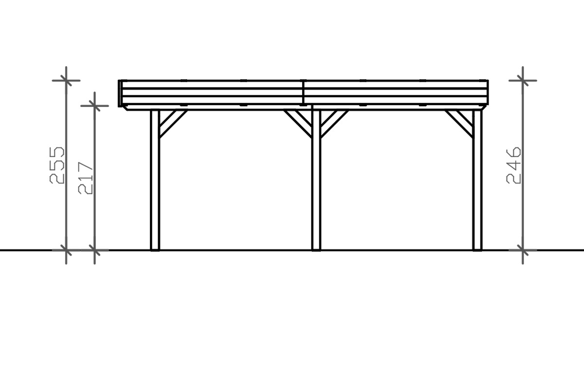 Skanholz Doppelcarport »Grunewald«, Leimholz-Nordisches Fichtenholz, weiß, mit Aluminiumdach