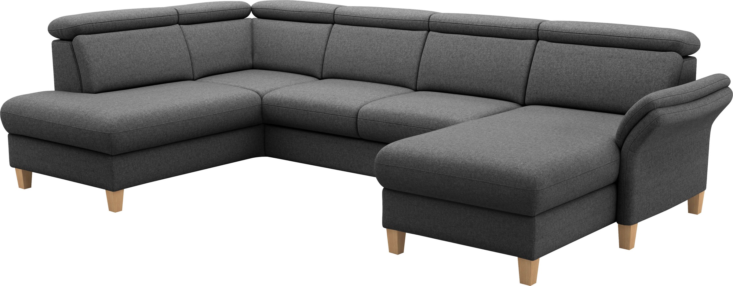Home affaire Glendale U-Shaped Sofa Dark Grey 5
