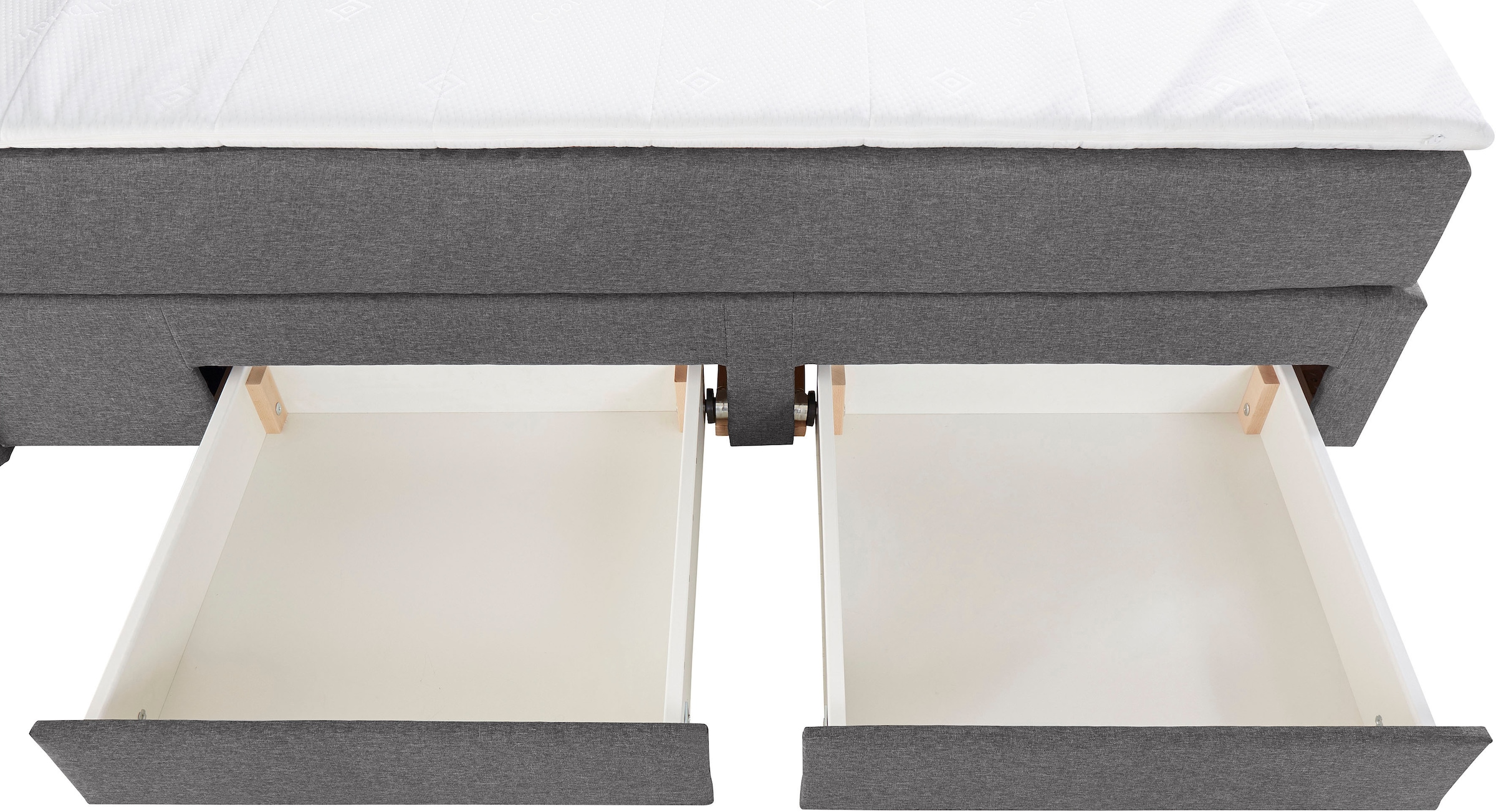 INOSIGN Boxbett »Luan«, Schubkästen, LED-Beleuchtung und Topper, in Breite 120 cm und 180 cm