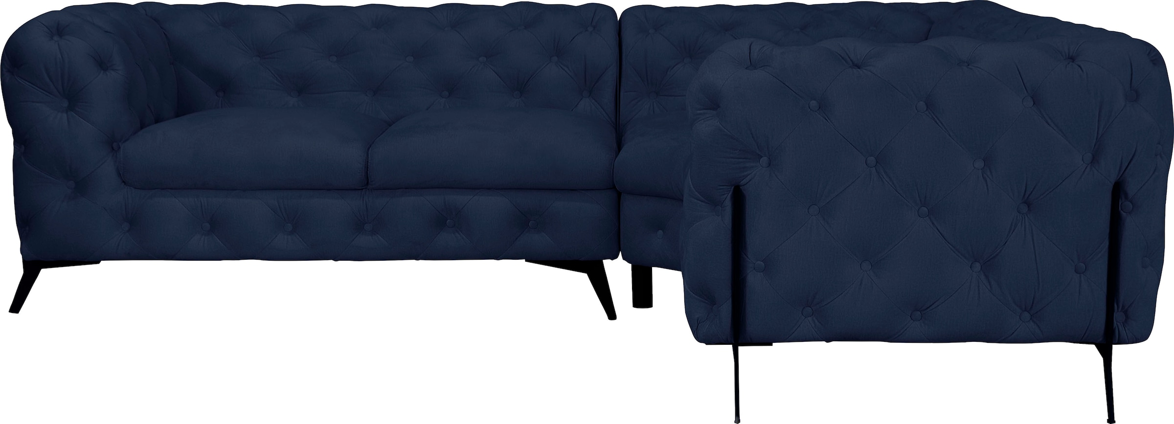 Home affaire Chesterfield-Sofa "Amaury L-Form" moderne Chersterfield-Optik, günstig online kaufen