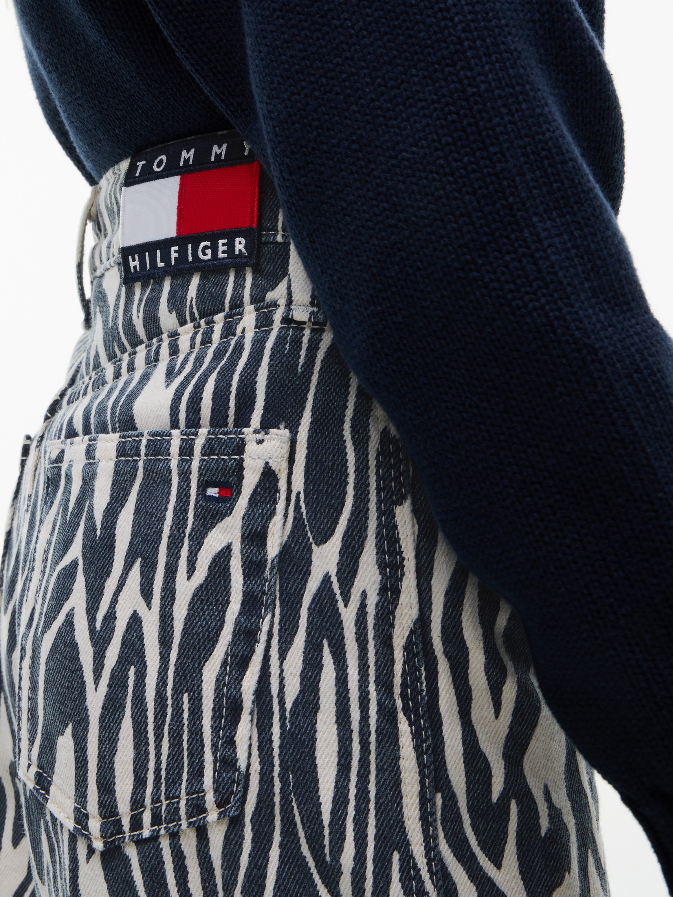 Tommy Hilfiger Weite Jeans Allover bedruckt, Regular Fit, Kinder bis 16 Jahre