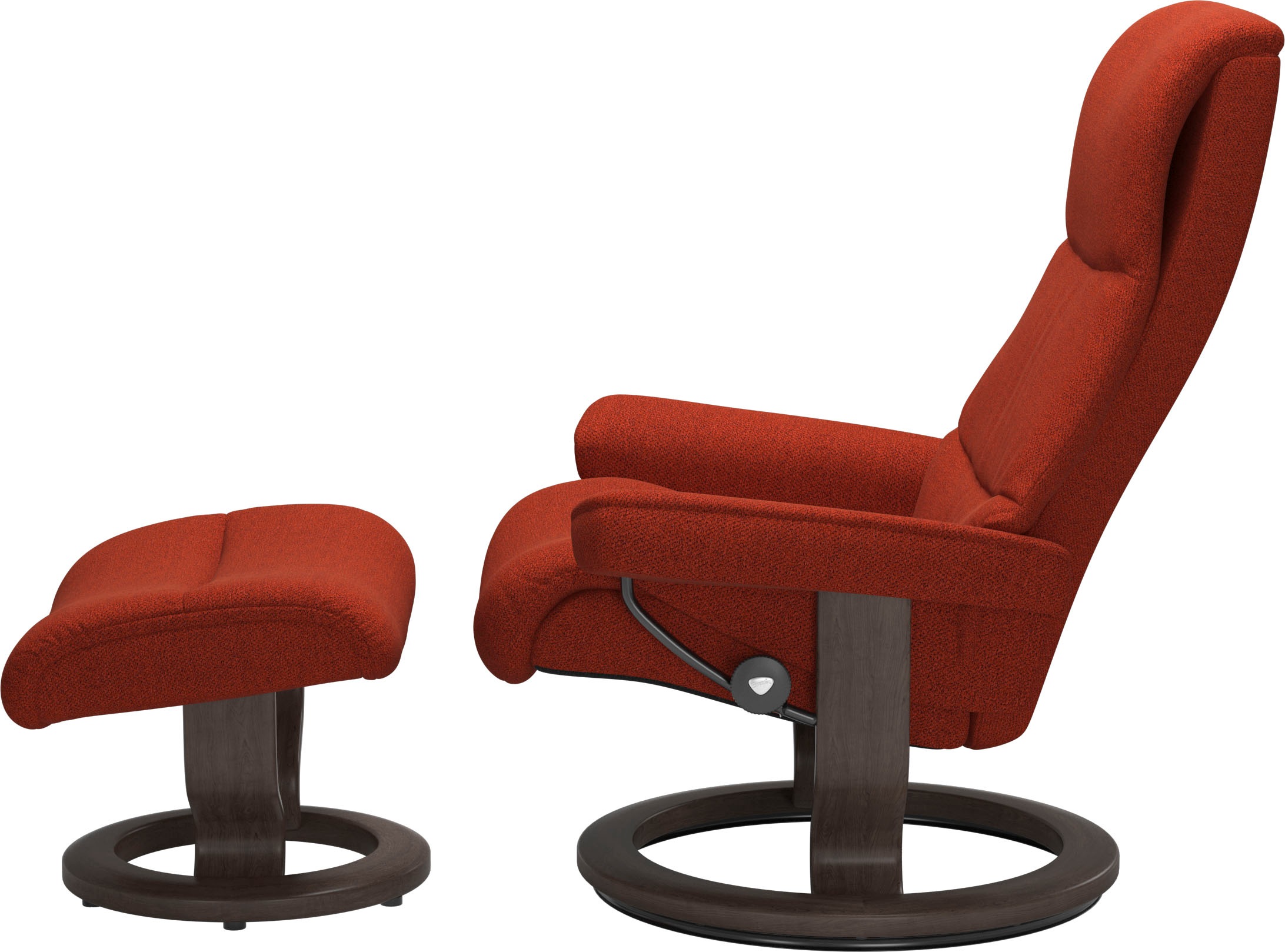 Stressless® Relaxsessel »View«, (Set, Relaxsessel mit Hocker), mit Classic Base, Größe M,Gestell Wenge
