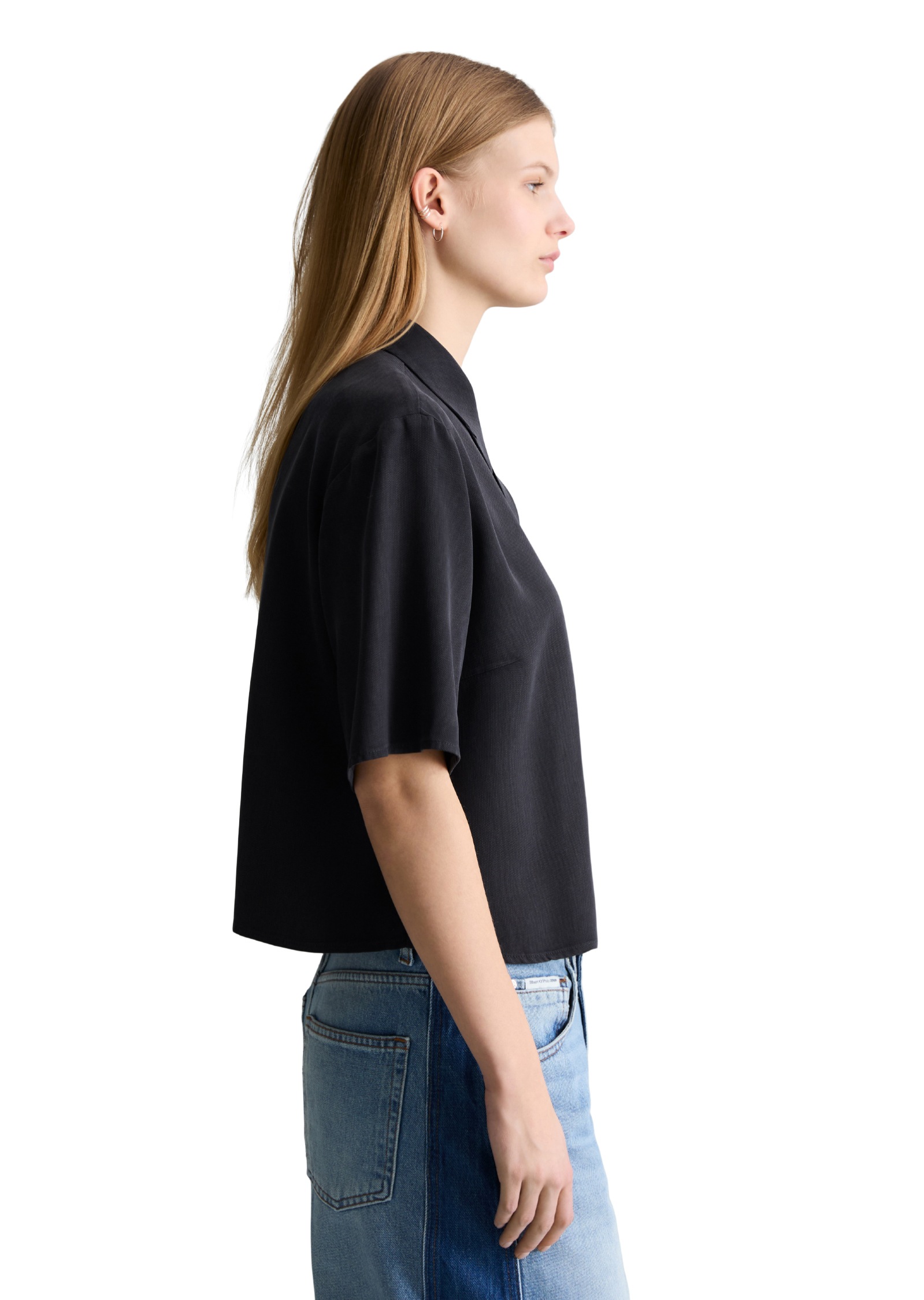 Marc O'Polo DENIM Kurzarmbluse »aus TENCEL™ Lyocell«