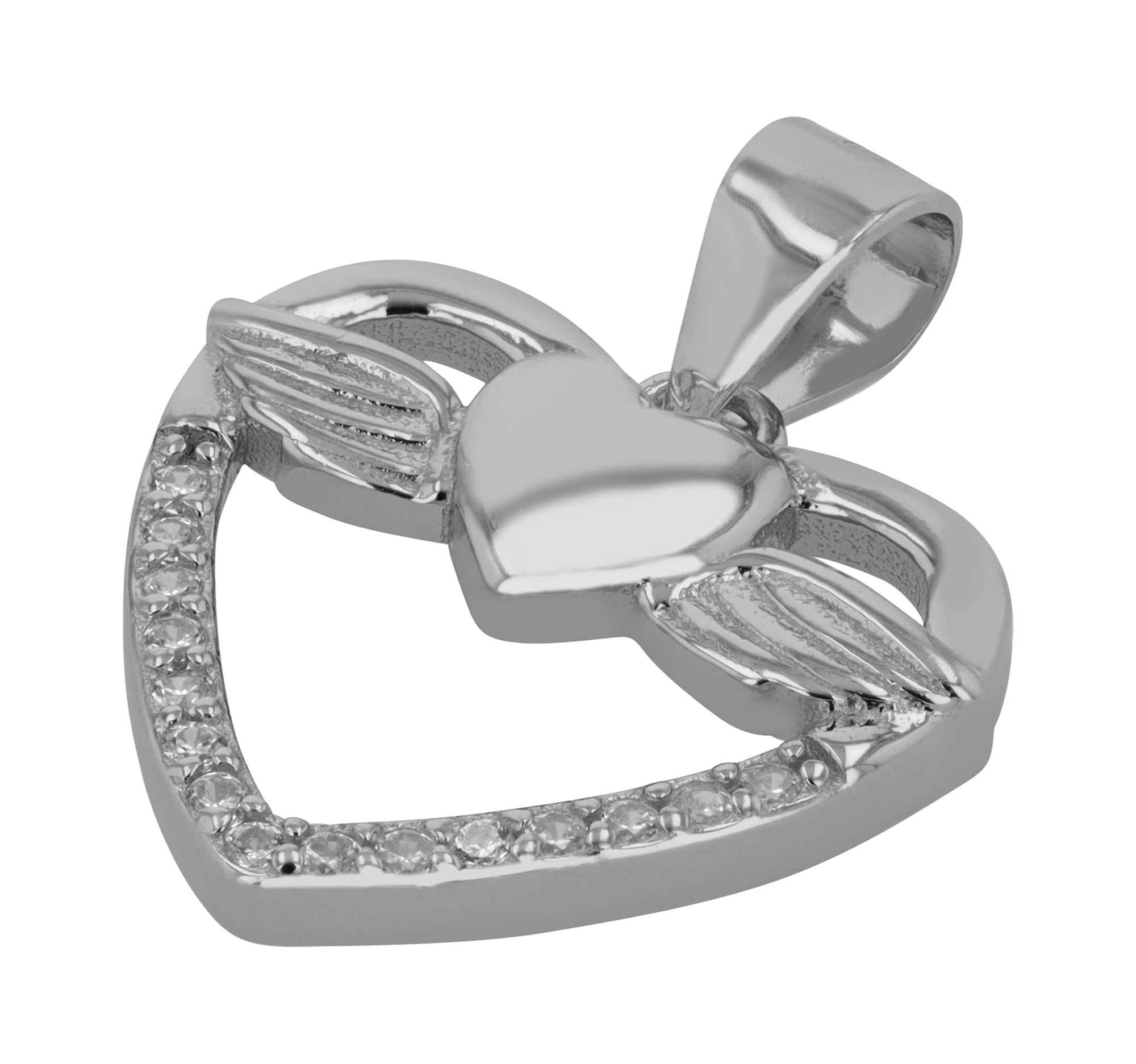 Adelia´s Kettenanhänger »Damen Anhänger – Flügel Herzanhänger aus 925 Silber« ()  Zum Verschenken – passend für viele Anlässe