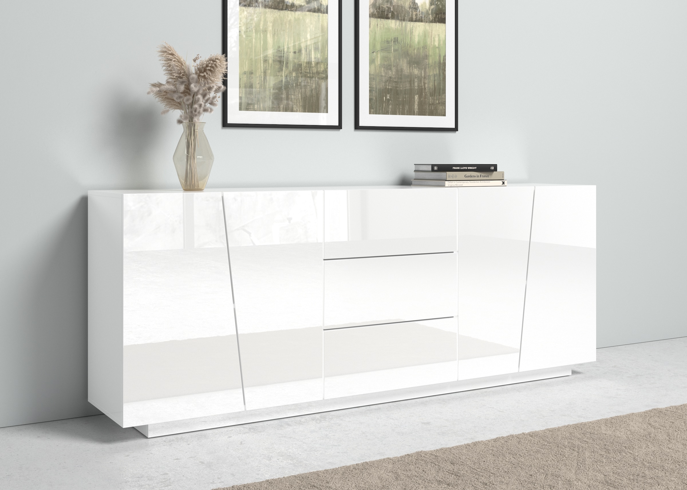 Home affaire Sideboard "Vega" Breite 220 cm günstig online kaufen