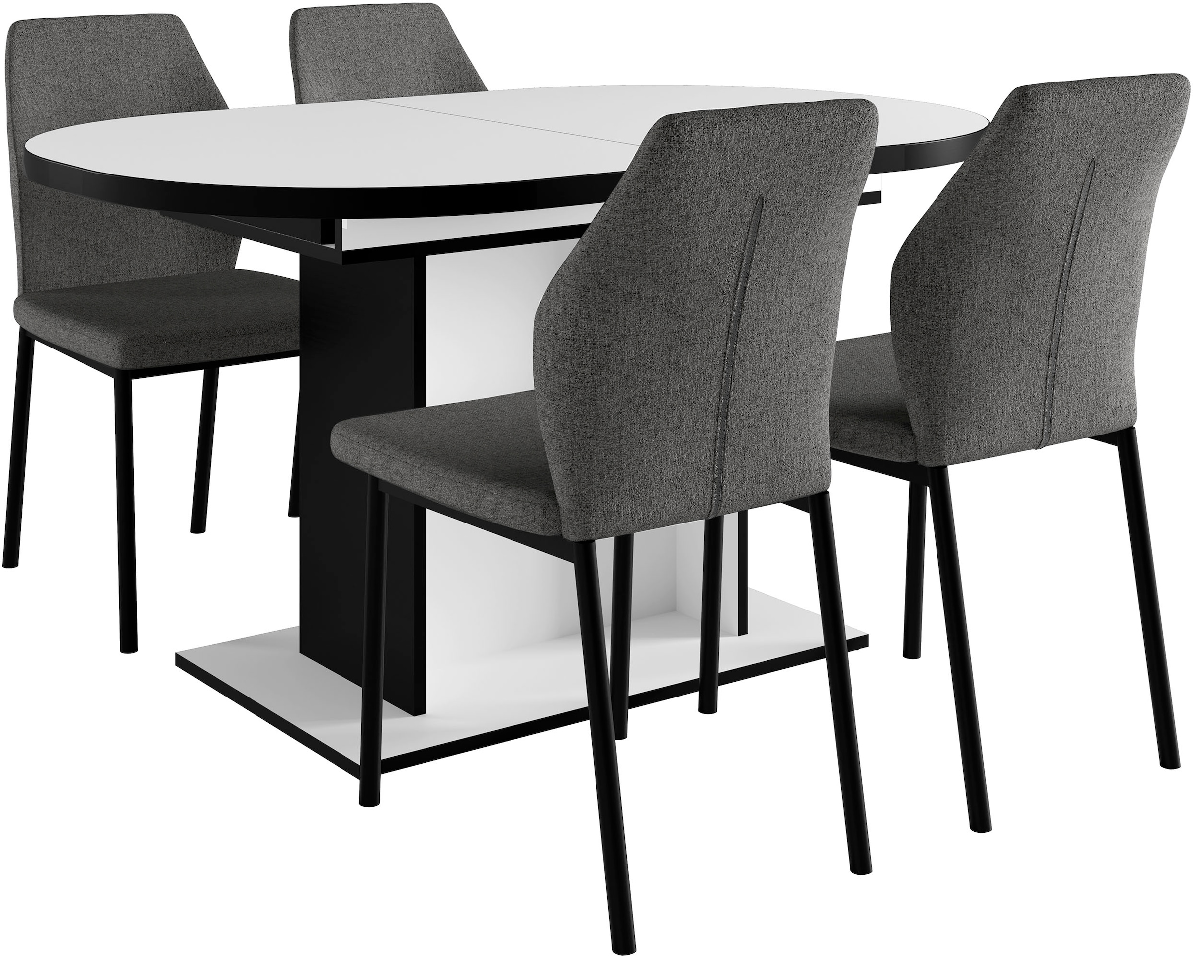 OTTO home Essgruppe "Basel, Tischgruppe mit Ausziehtisch", (Set, 5 tlg.), B günstig online kaufen