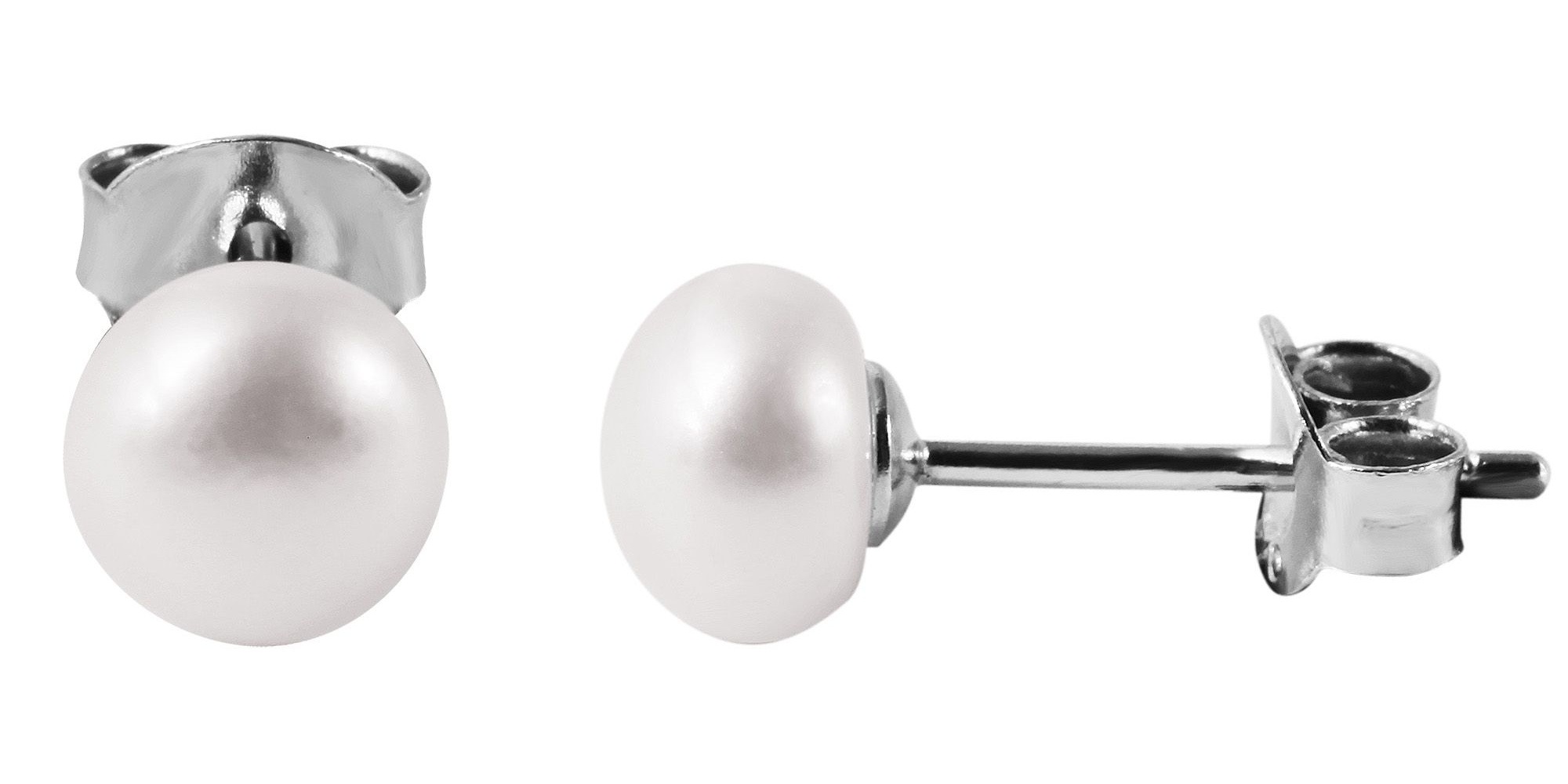 Adelia´s Paar Ohrhänger "Ohrringe – Ohrstecker aus 925 Silber mit Süßwasserperle" Perfekt zum Verschenken an besondere Menschen