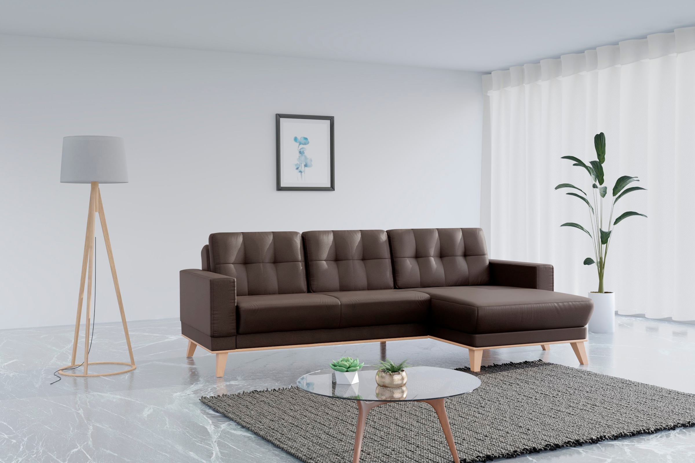 sit&more Ecksofa "Lavida L-Form" wahlweise mit Kippfunktion und Bettkasten günstig online kaufen