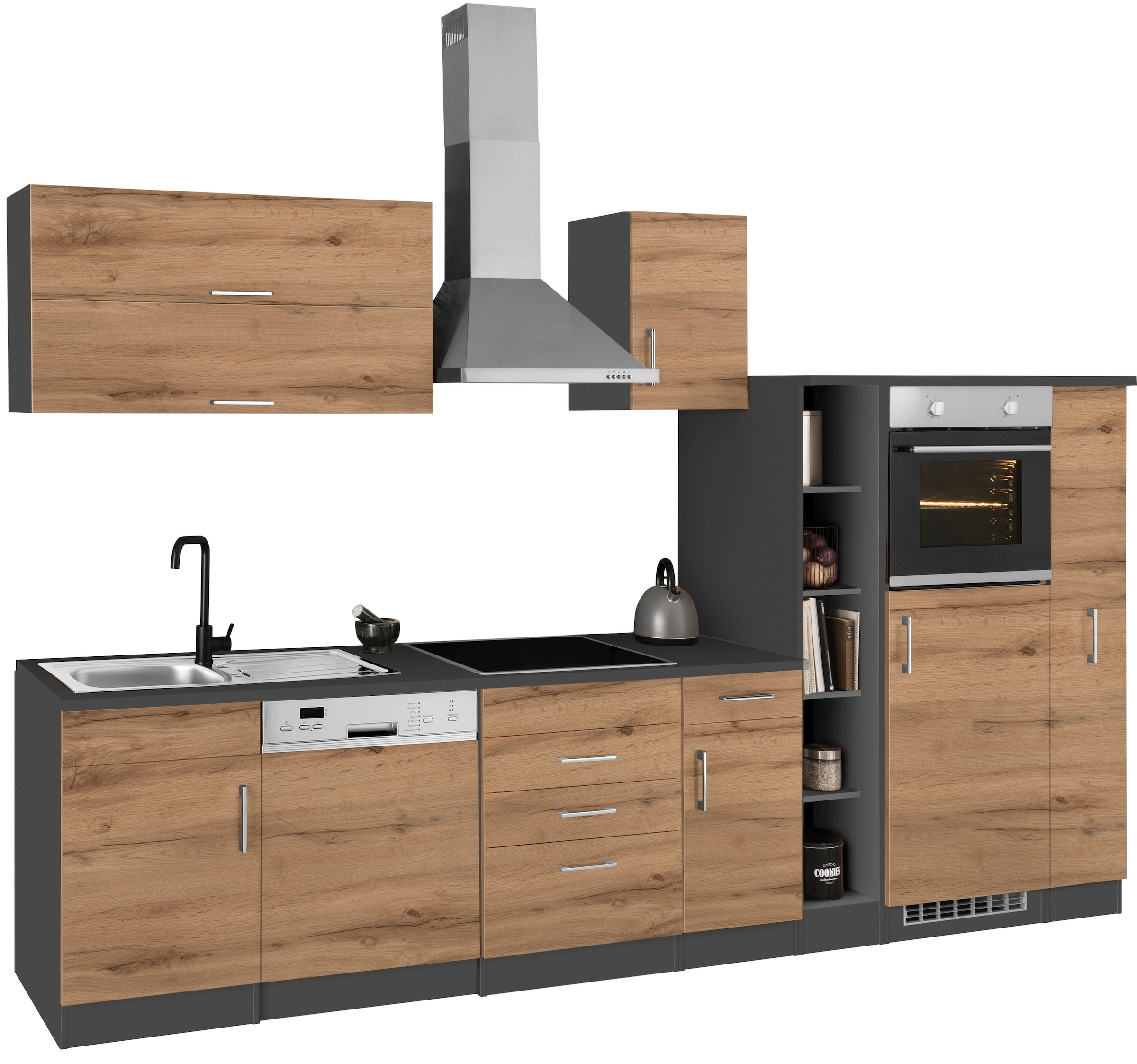 KOCHSTATION Küchenzeile »KS-Colmar«, ohne E-Geräte, Breite 330 cm