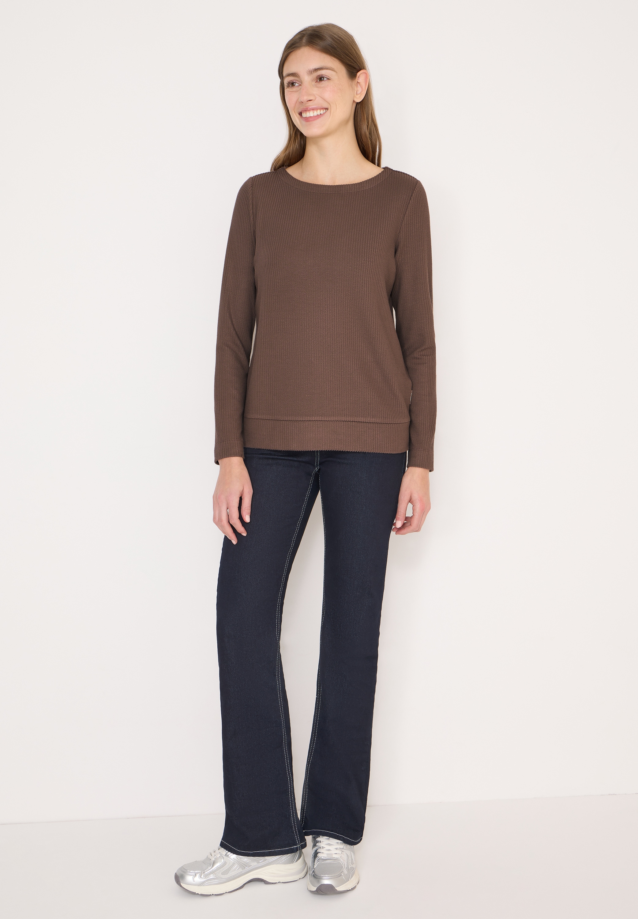 Cecil Langarmshirt mit Struktur
