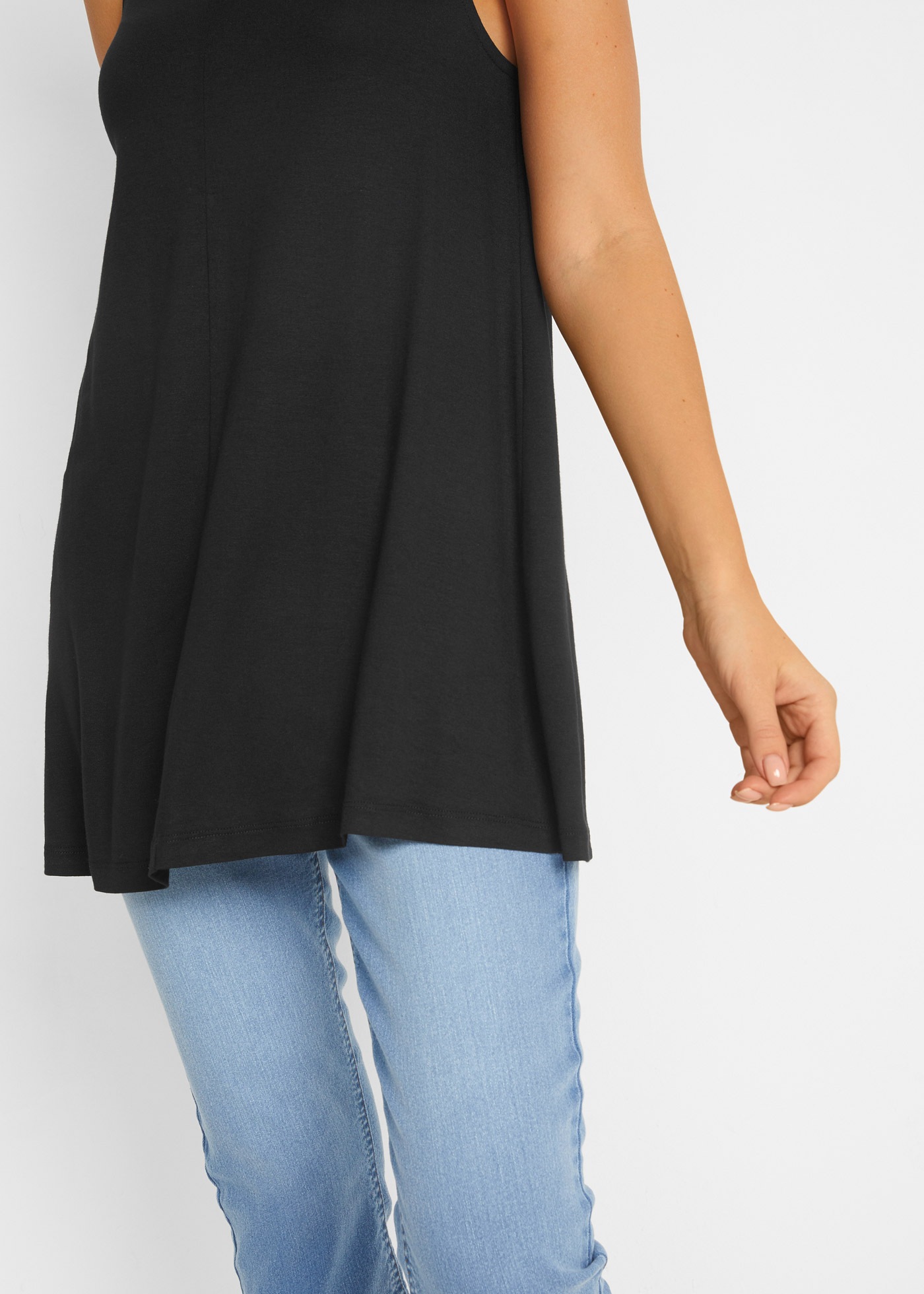 Thumbnail - bonprix Longtop A-Linie, V-Ausschnitt, aus Viskose und Elasthan