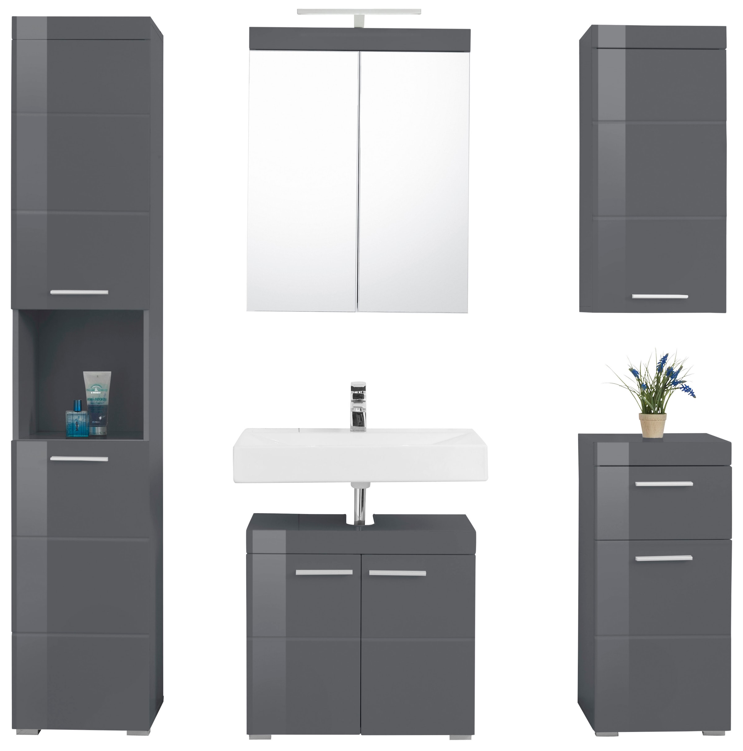 welltime Badmöbel-Set »Avena« Set, 5 Stk. tlg.