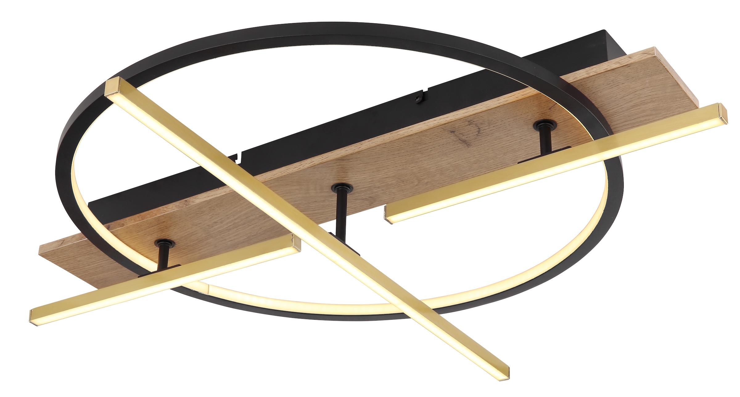 GLOBO LIGHTING LED Deckenleuchte »BEATRIX«, Leuchtmittel LED-Modul | LED fest integriert, Deckenlampe/Wohnzimmer/Schlafzimmer/modern/Holz