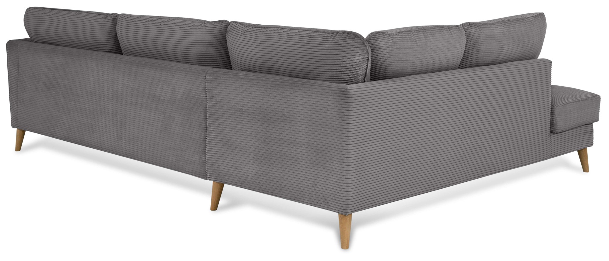Home affaire Ecksofa »MARSEILLE 278/202 cm, L-Form, Ottom. rechts/links«, Massivholzbeine aus Eiche, in verschieden Bezügen und Farbvarianten