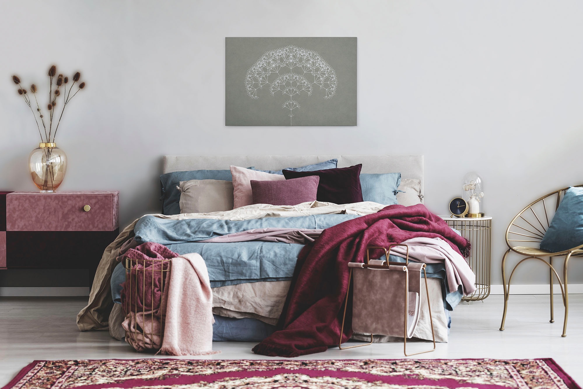 A.S. Création Leinwandbild »trees 3«, Kunst-Abstrakt-Kinder, (1 St.), Keilrahmen Bild Baum Grafisch Leinwand-Bild Wohnzimmer modern Wandbild