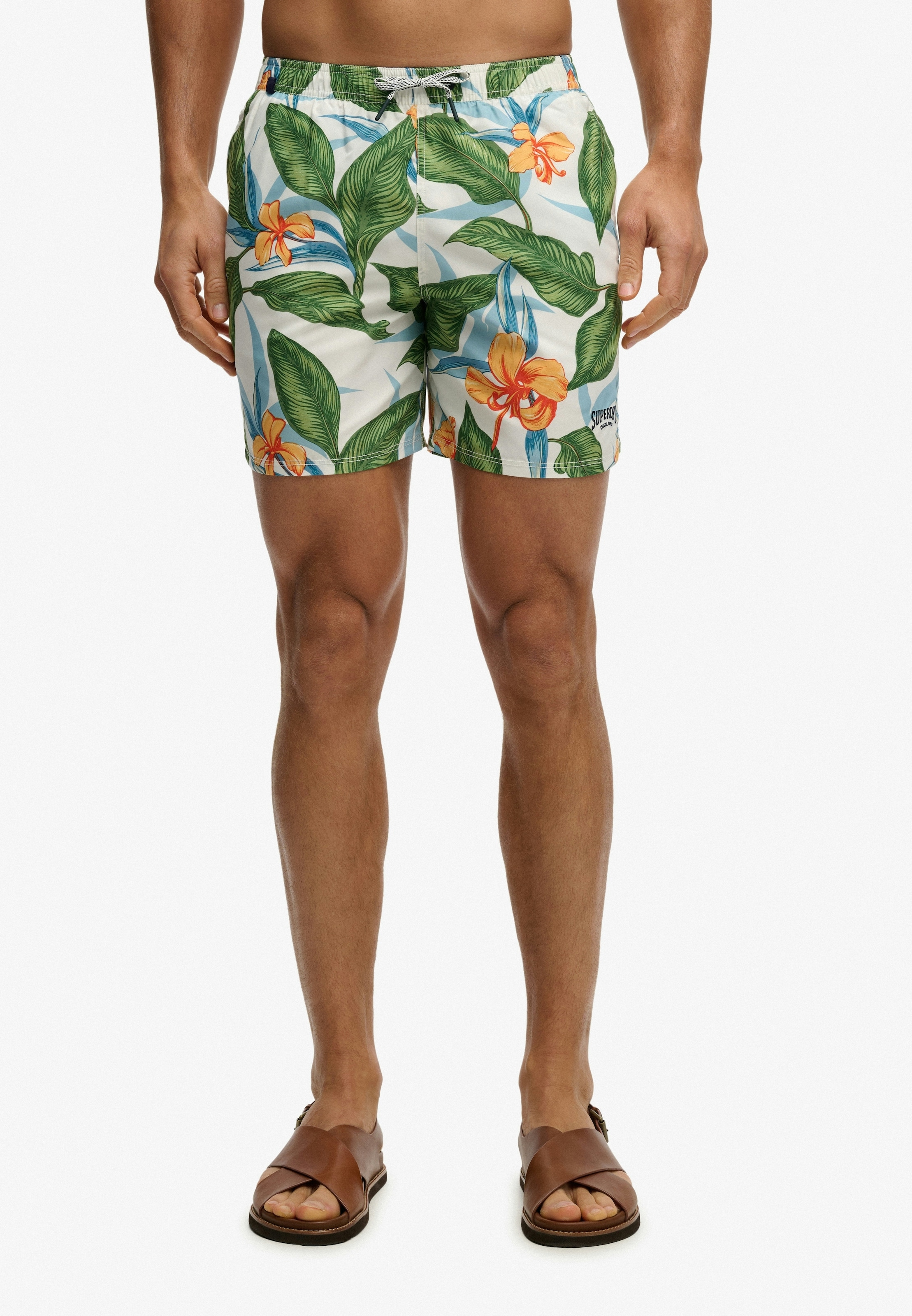 Superdry Badeshorts »HAWAIIAN PRINT 16 SWIM SHORT« Kunstfaser, relaxed fit
